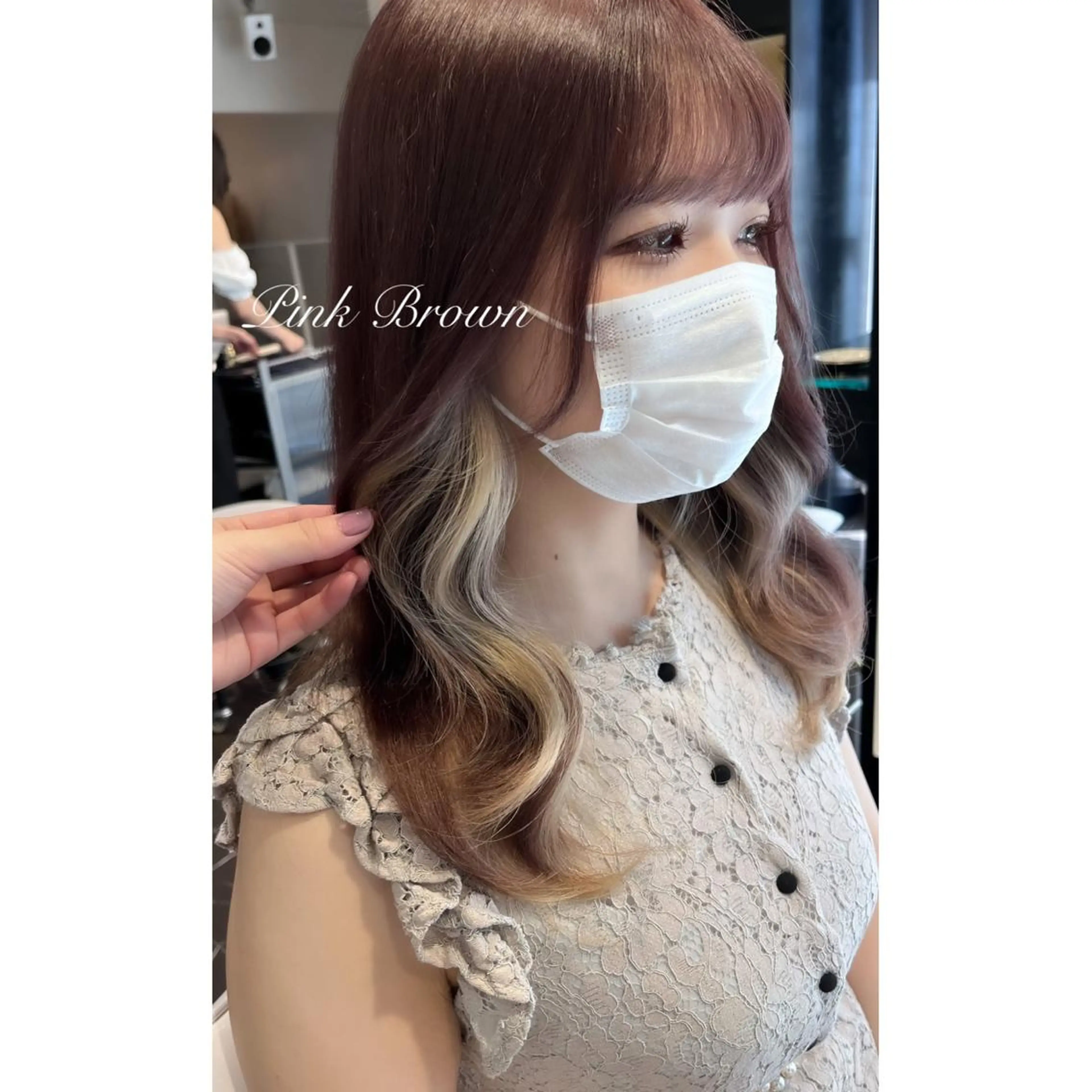 セミロング カラー ブリーチ ヘアカラー miyu /トレンド カラー×艶髪のヘアスタイル