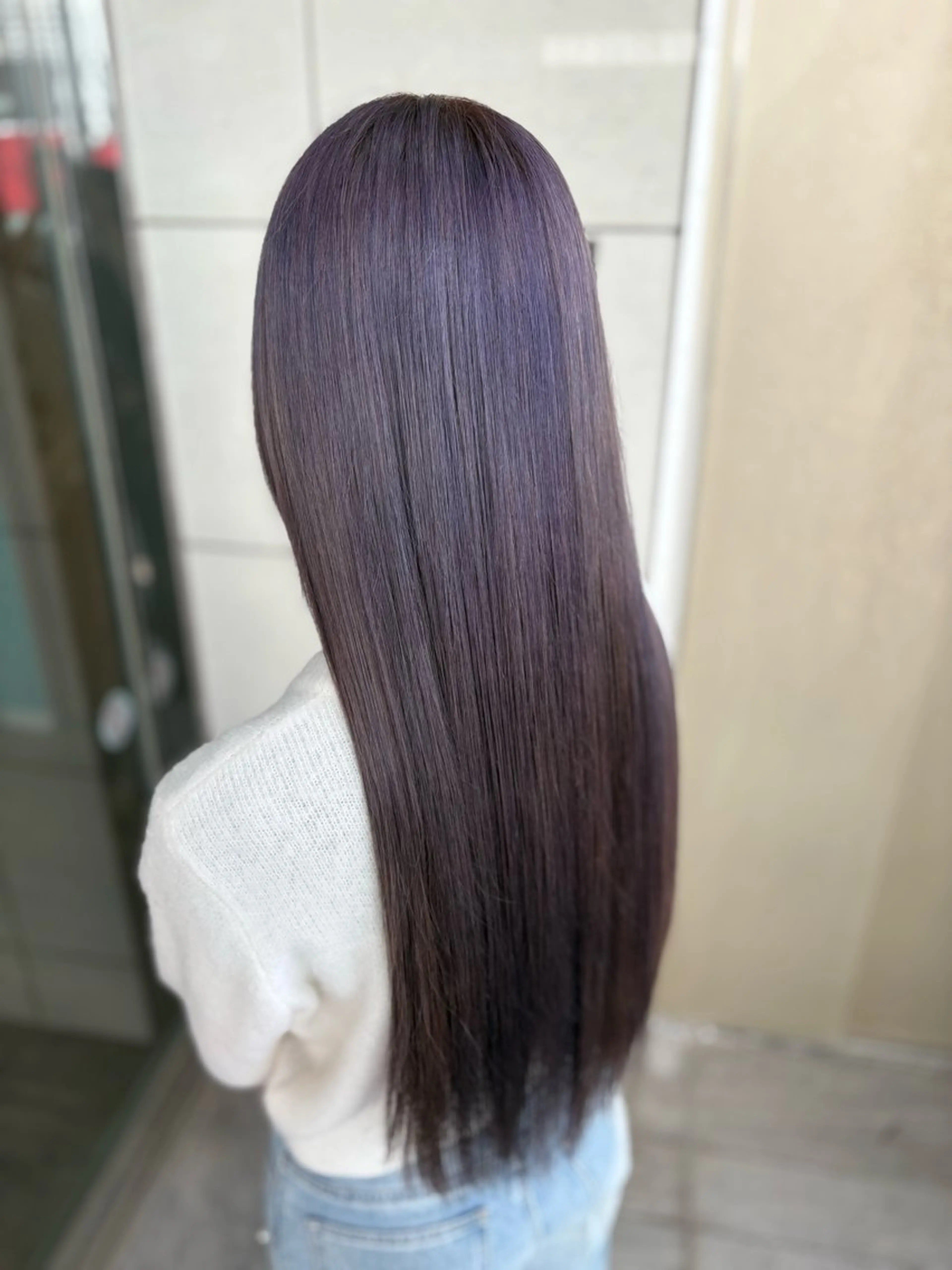 ロング アッシュ パープルカラー 🩵ReiNa 🩵のヘアスタイル