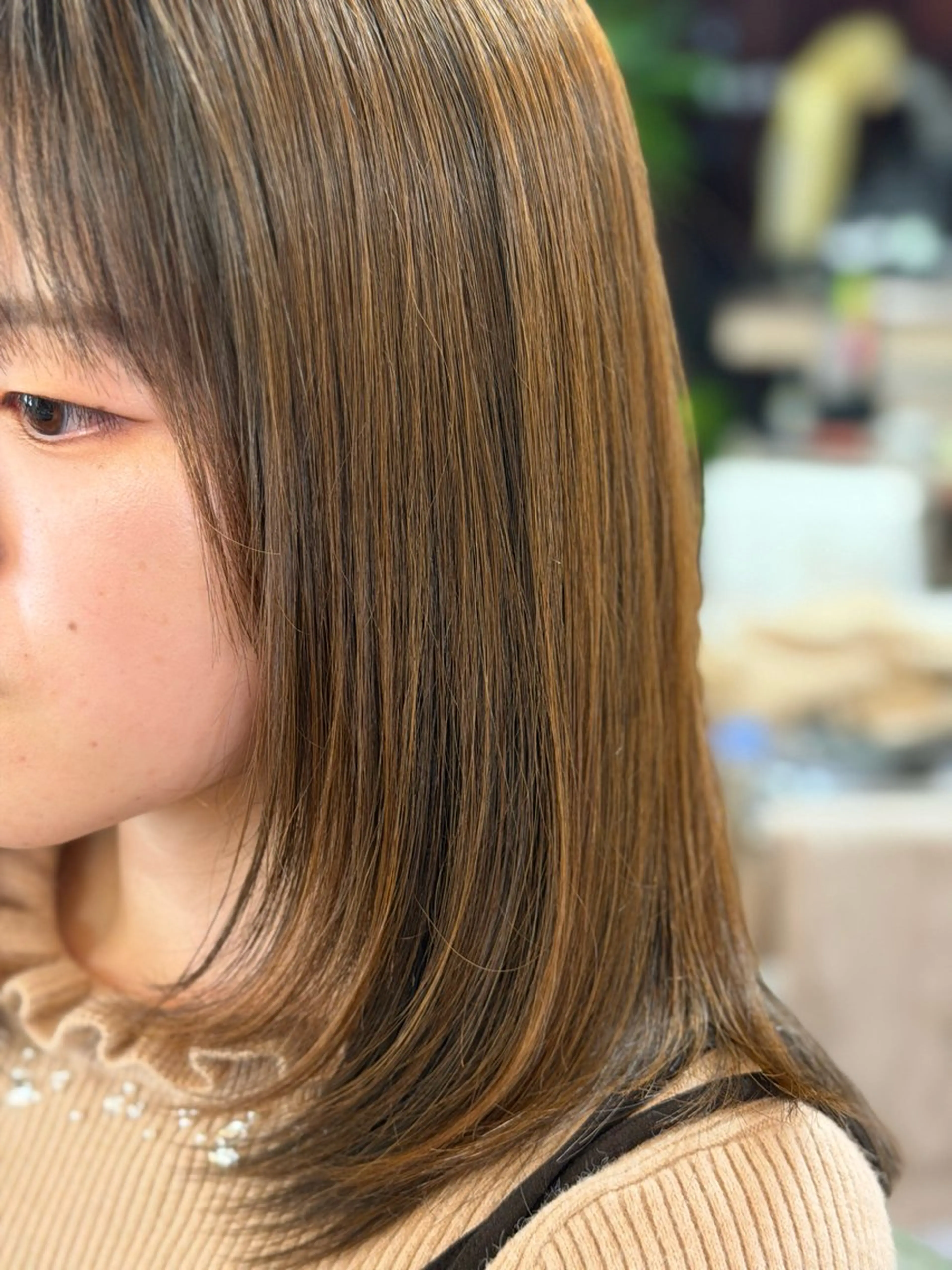 ミディアム アッシュ ヘアカラー 大人女性の艶カット カラー/菊池柊真🌟のヘアスタイル