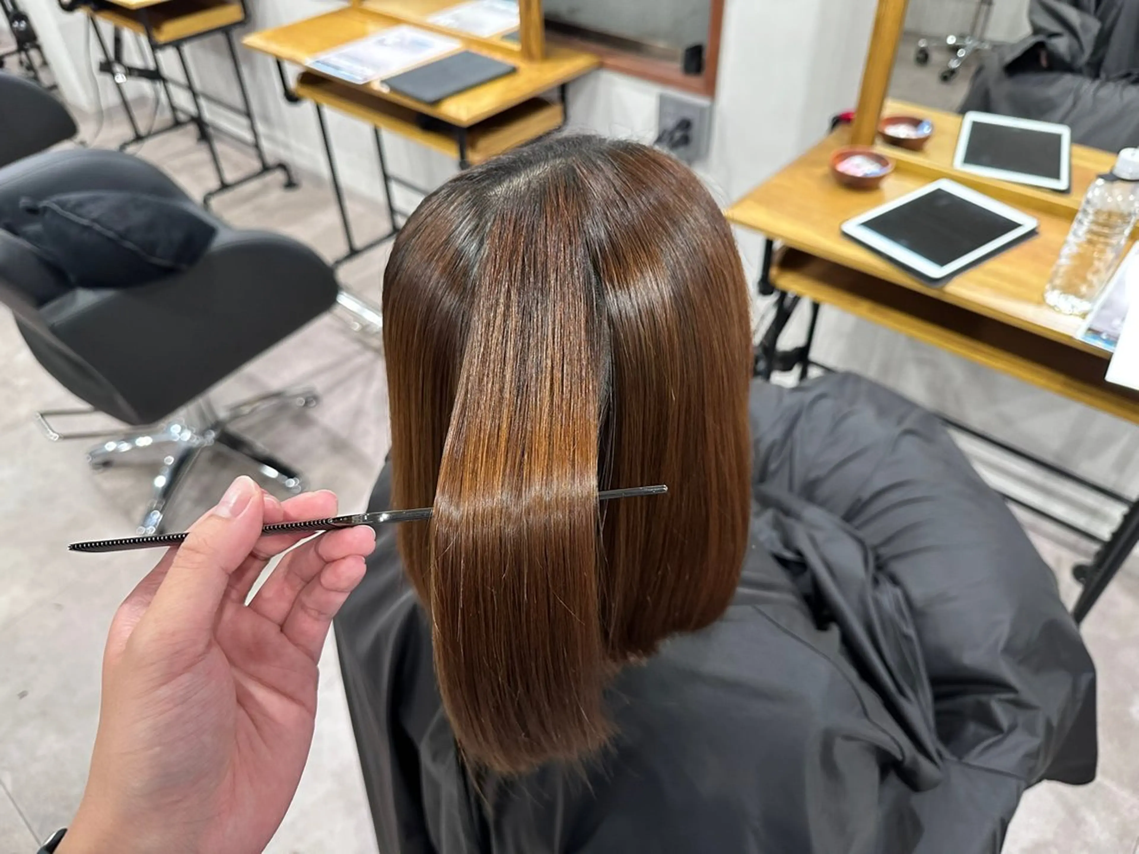セミロング カット 縮毛矯正 トリートメント 《髪質改善・縮毛矯正 /ブリーチ》坂本爽のヘアスタイル