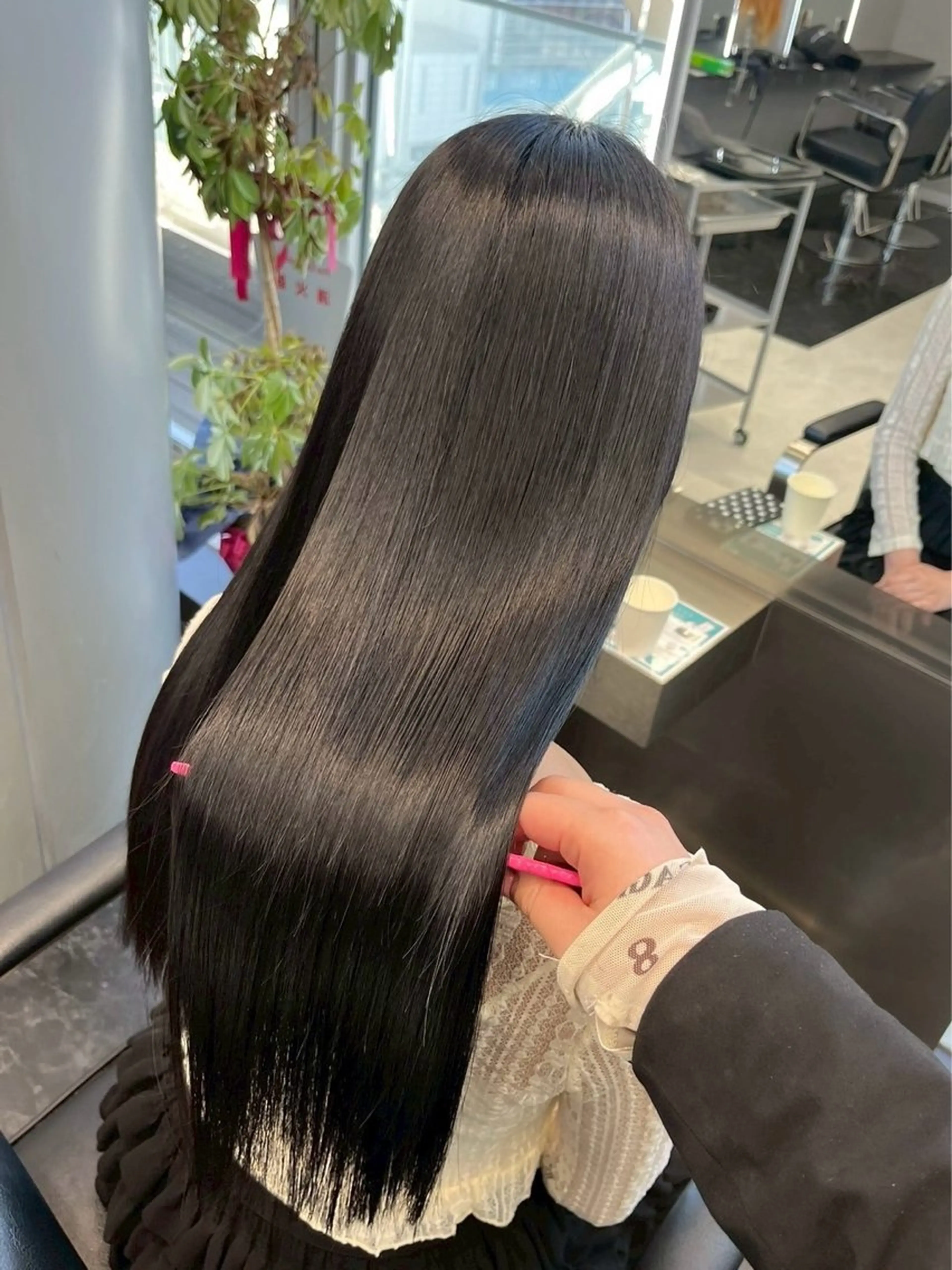 ロング カラー パーマ 【うねり/広がり/ 縮毛矯正】💟まなみのヘアスタイル