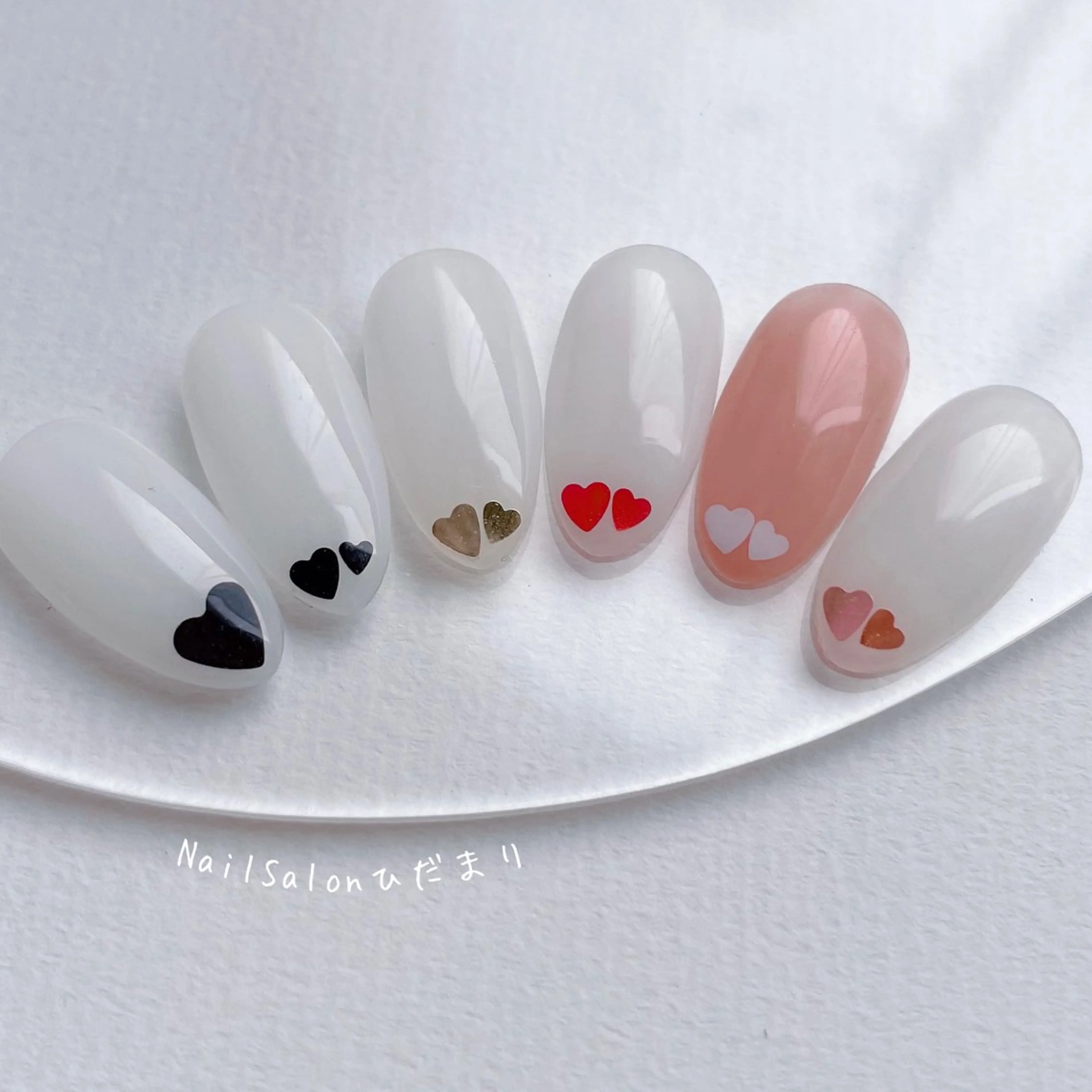 ネイル ハート ホログラムネイル NailSalon ひだまりのネイルデザイン