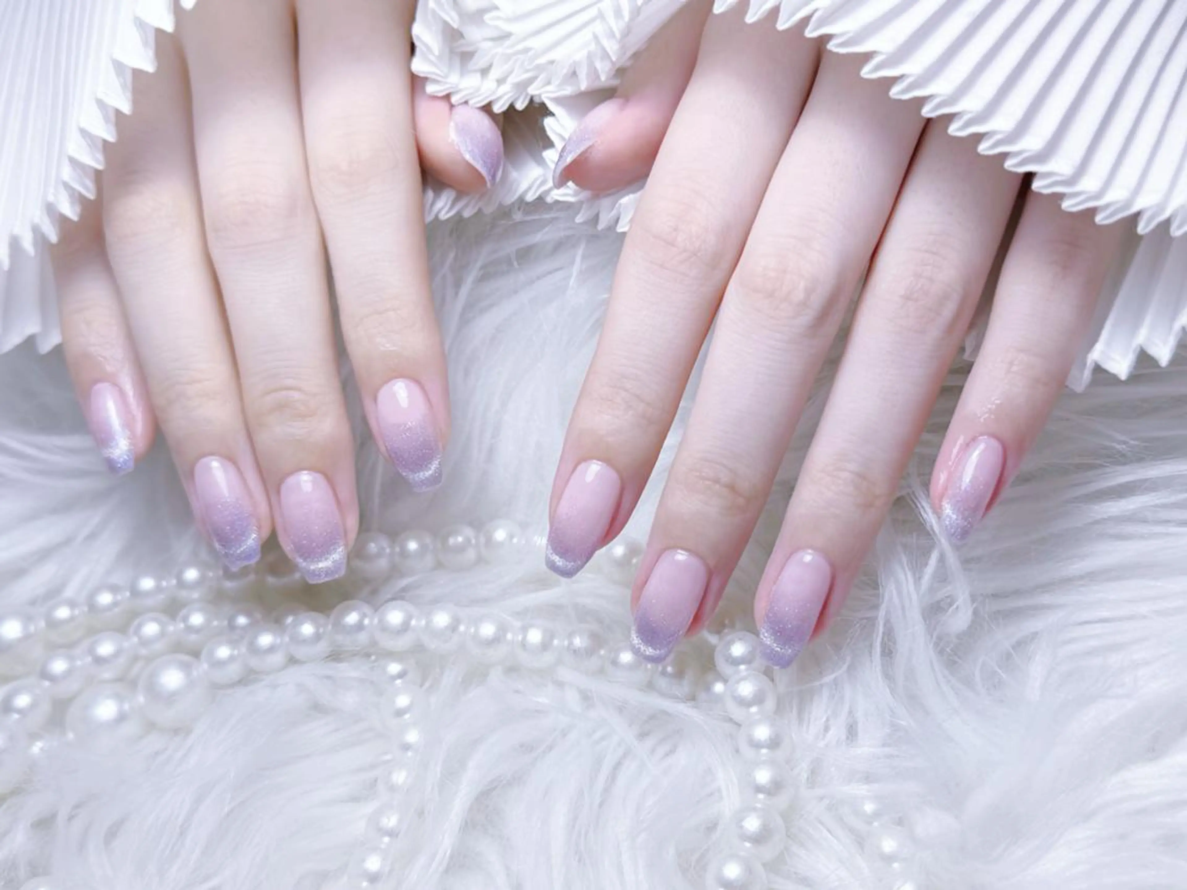 自爪🎀マグネットフレンチ🧲（ベース色付き）　オフ無しの写真