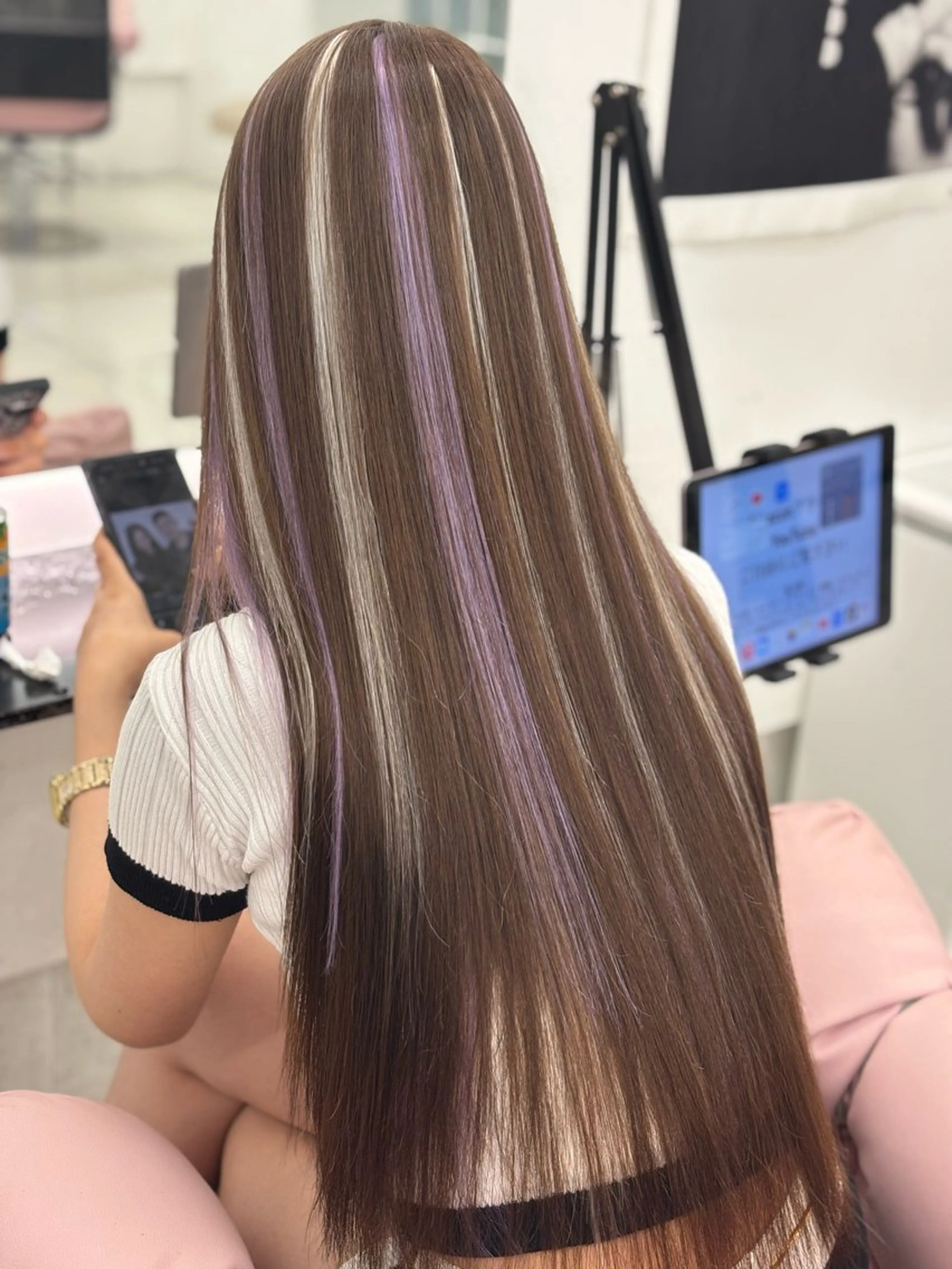 【大人気】最高級シールエクステ・ロング（長さヘソ上）50枚￥12500の写真