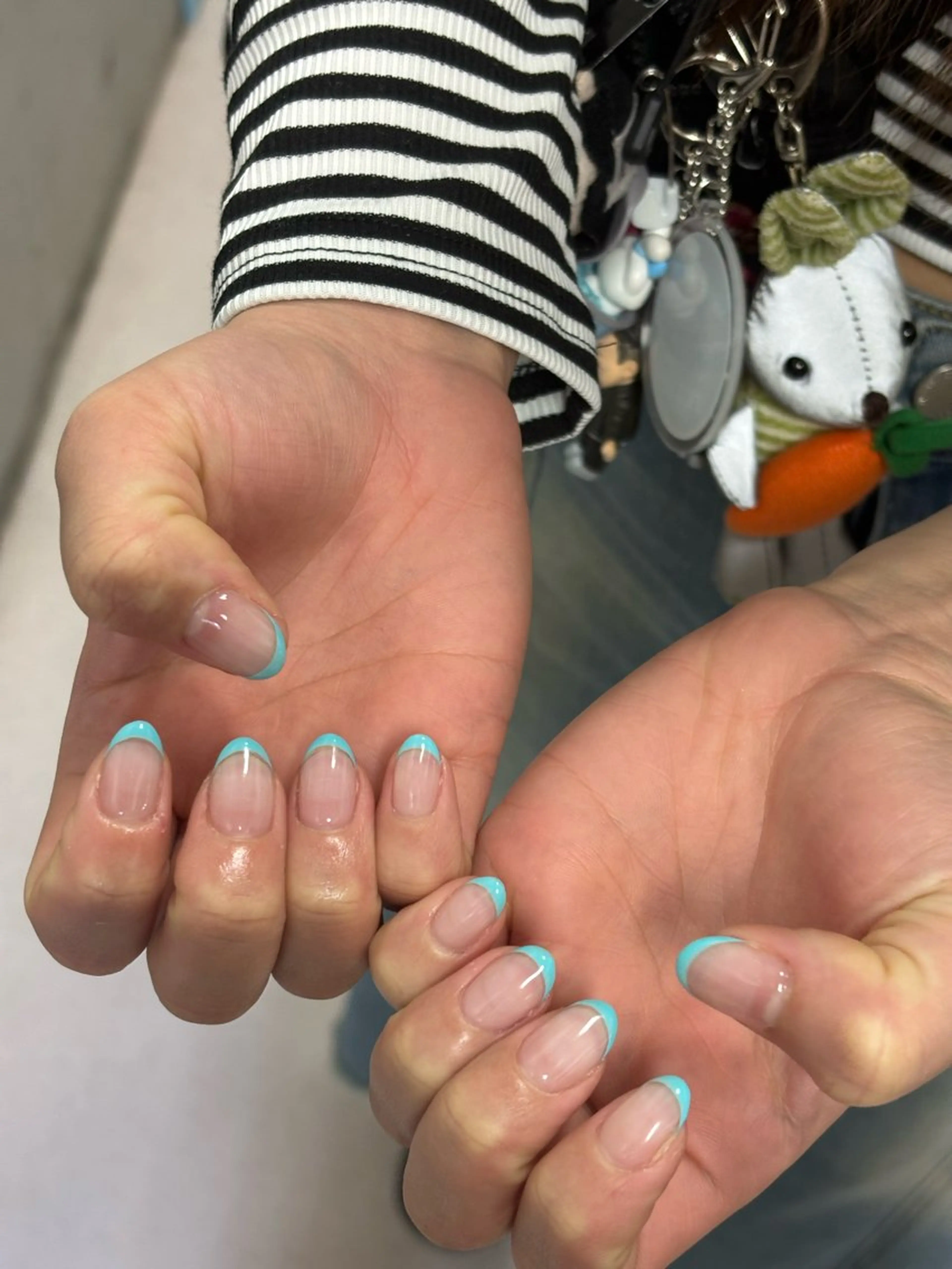 ネイル クリアネイル フレンチネイル ジェルネイル ハンドネイル Sunrich Neneのネイルデザイン