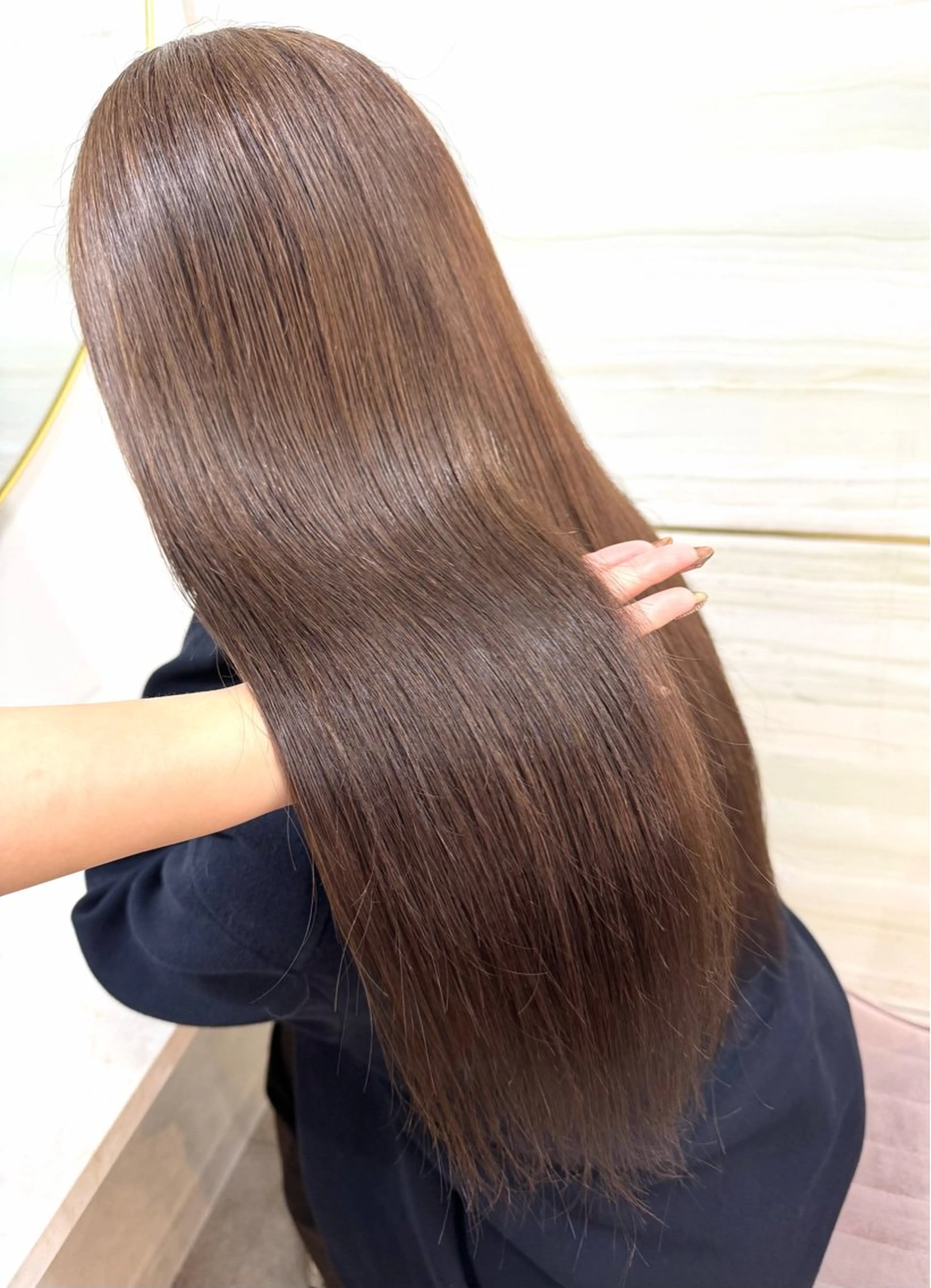 ロング カラー カット ヘアカラー トリートメント 🩶鈴木茉奈🩶艶髪 /透明感/暖色カラーのヘアスタイル