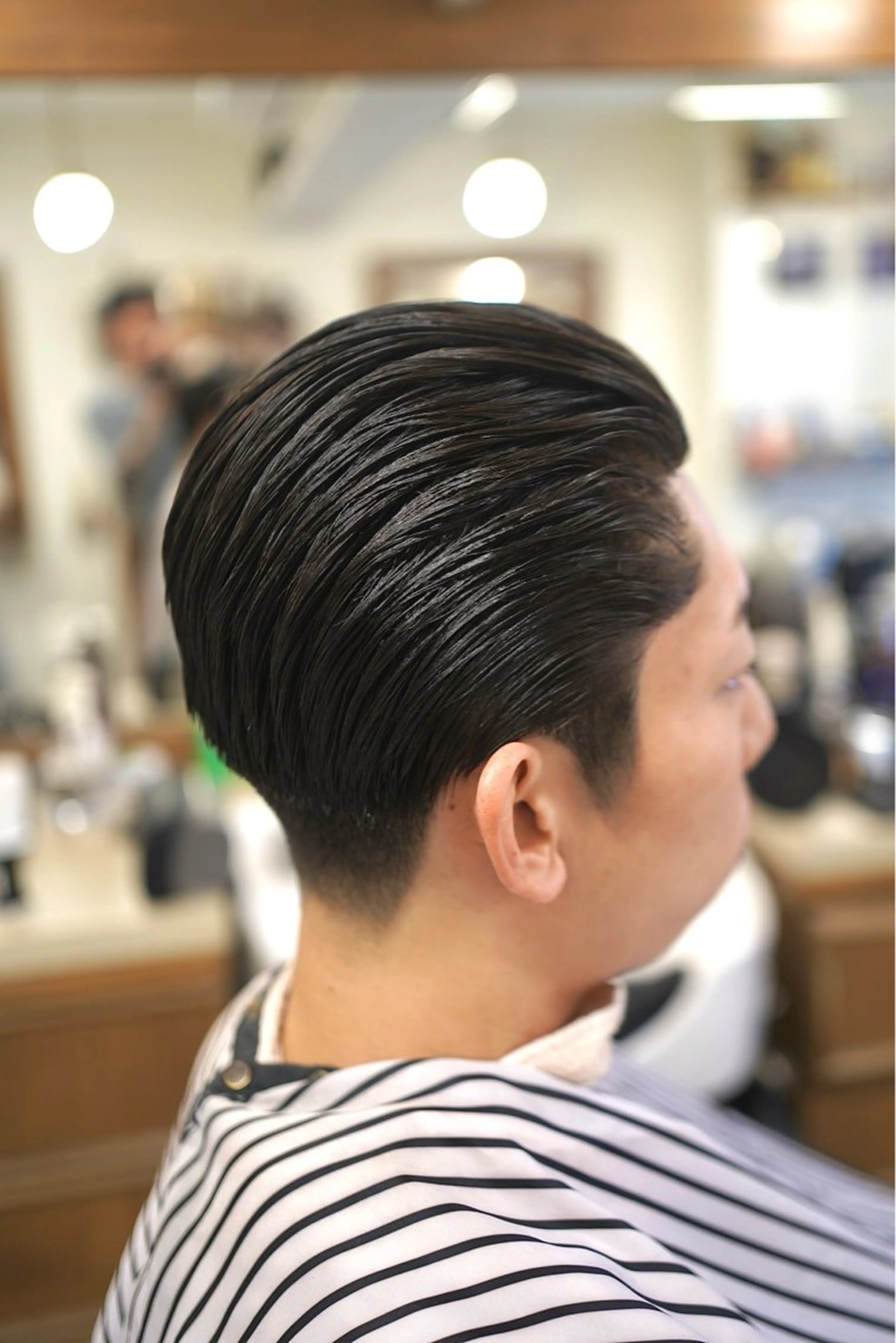 ショート メンズ オールバック カット パーマ 吉祥寺バーバー takumiのヘアスタイル