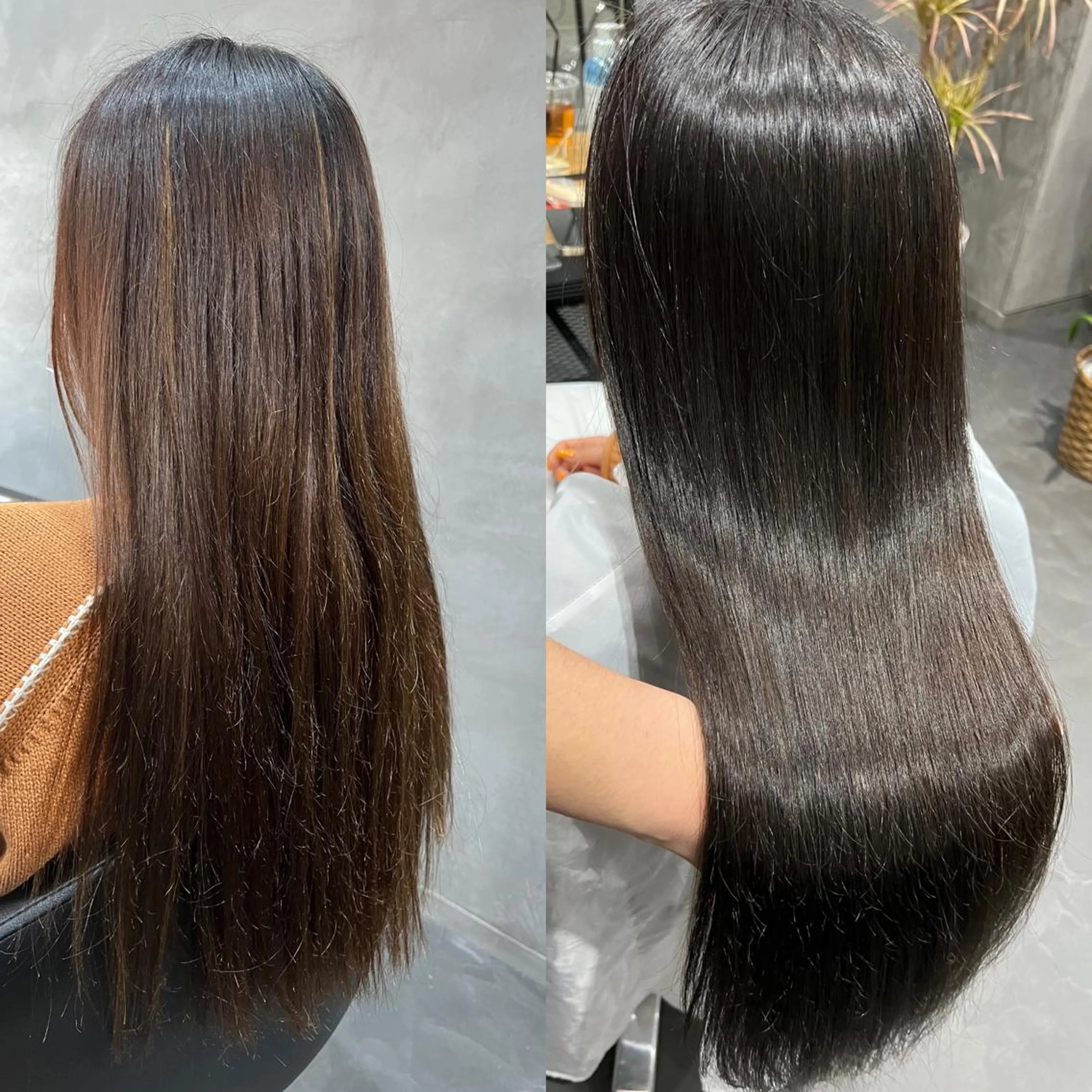 ロング カット 縮毛矯正 乾かすだけで艶髪酸性 ストレート髙橋悠耶のヘアスタイル