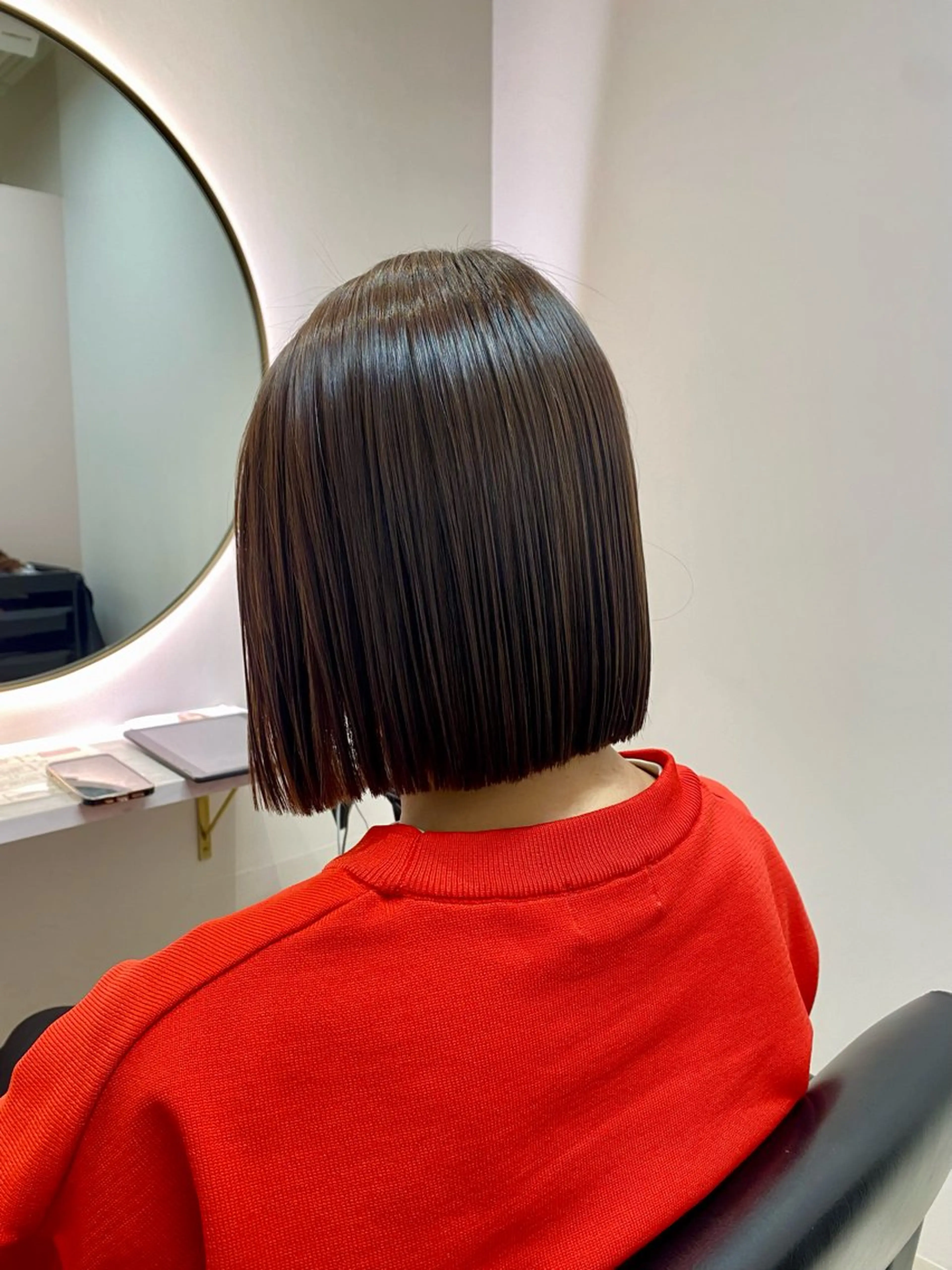 ミディアム ボブ 韓国🇰🇷艶髪 ケアカラーSHURIのヘアスタイル