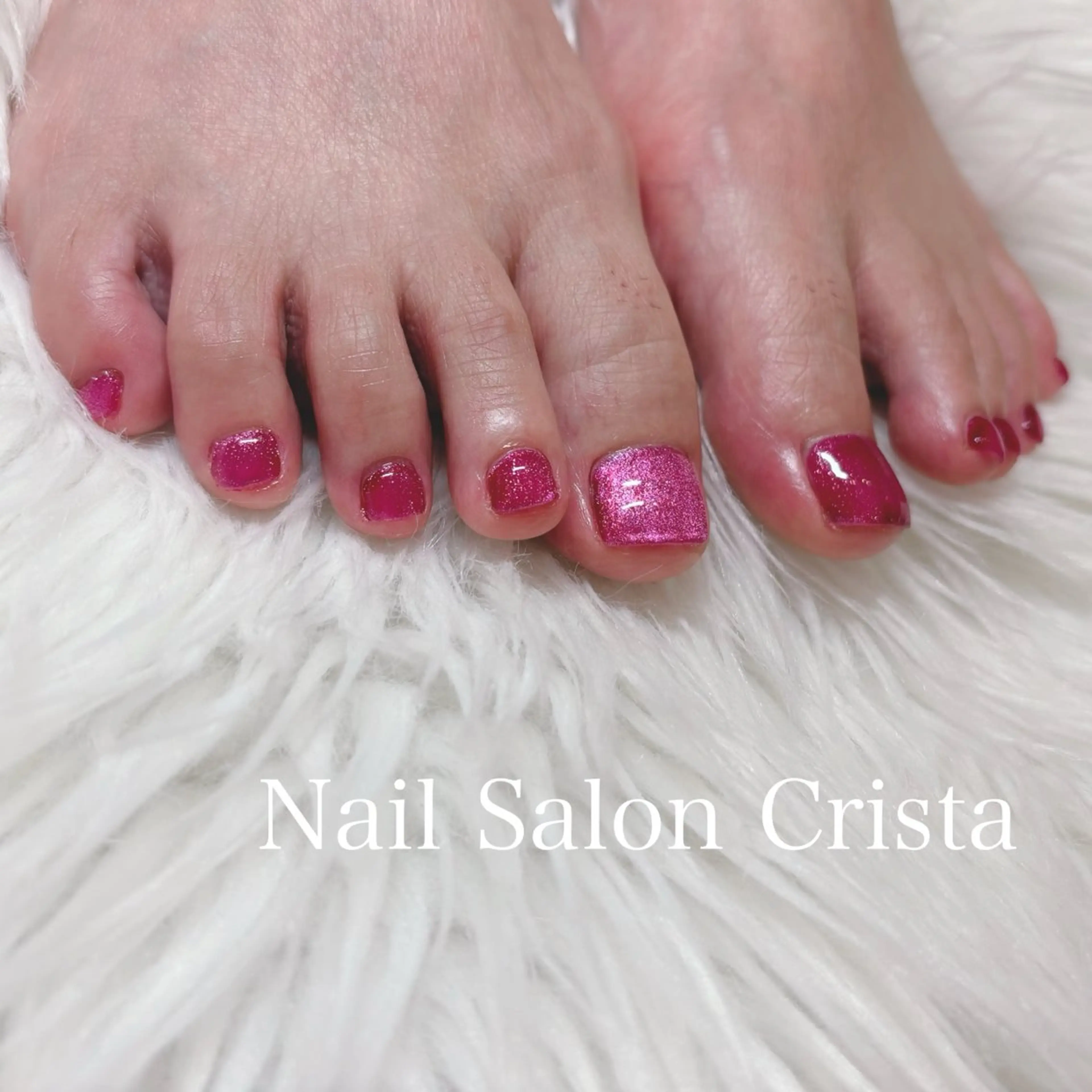 ネイル フットネイル ジェルネイル キラキラネイル マグネットネイル オフィスネイル NAILSALON CRISTA所属・🤍CRISTA yui🤍のネイルデザイン