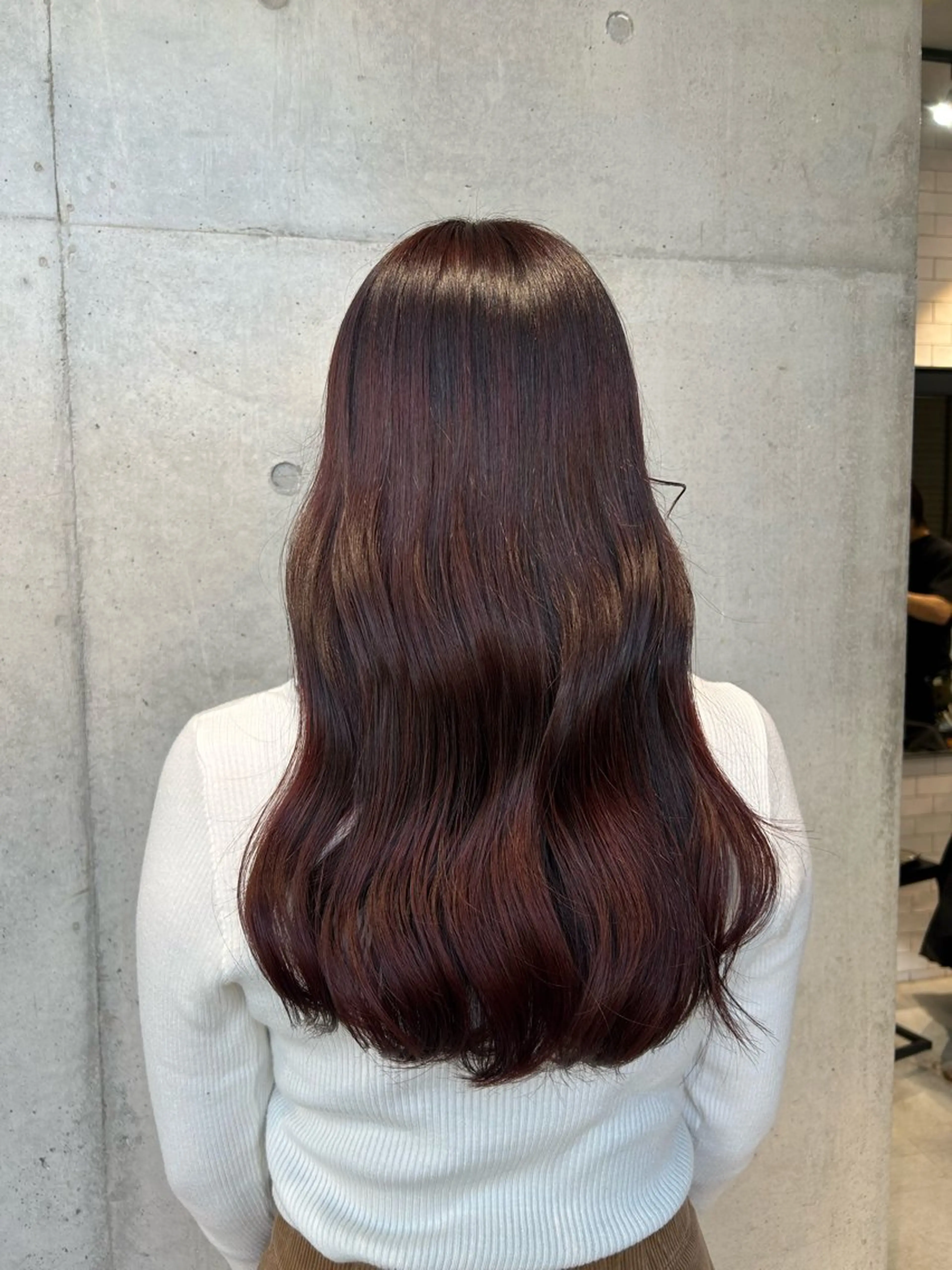 ロング カラー ヘアアレンジ ヘアカラー トリートメント ボブ艶モテカラー🫧 カリンのヘアスタイル