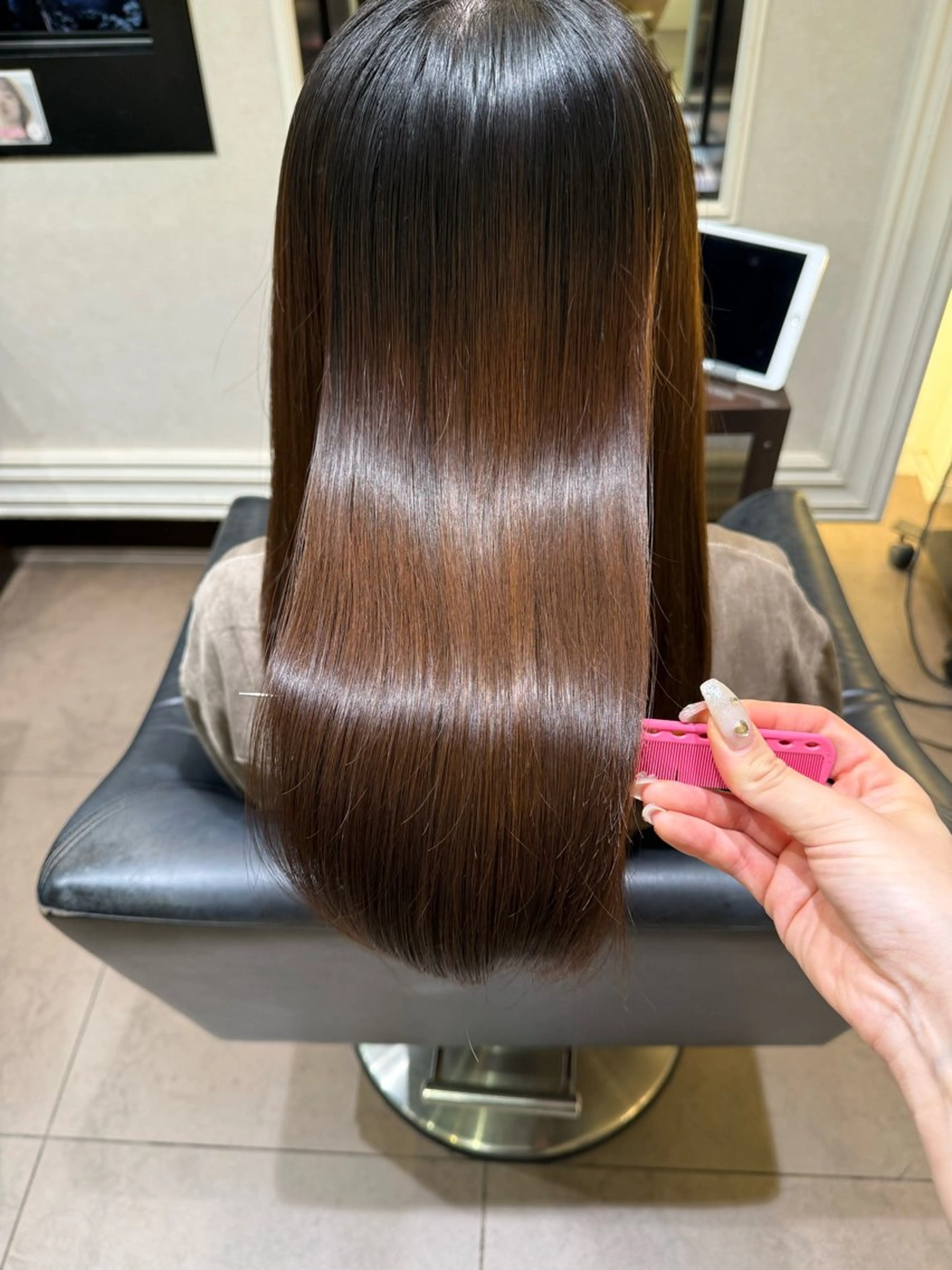 セミロング トリートメント 【髪質改善💎韓国風 レイヤー🌷】山川のヘアスタイル