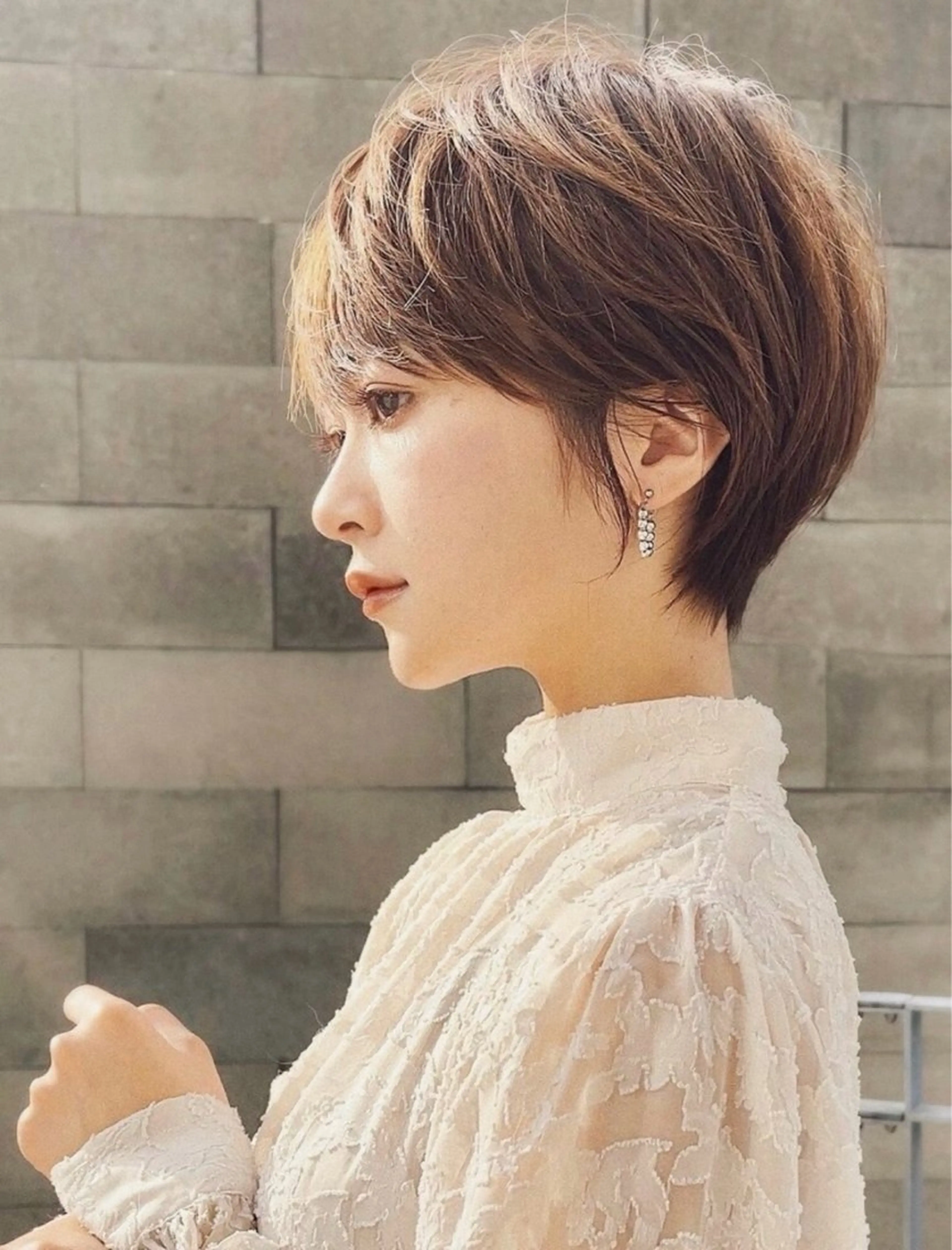 ショート ショートボブ ボブ かきあげバング 髪質改善 オン眉 VIEW EHIME 齋藤  あつきのヘアスタイル