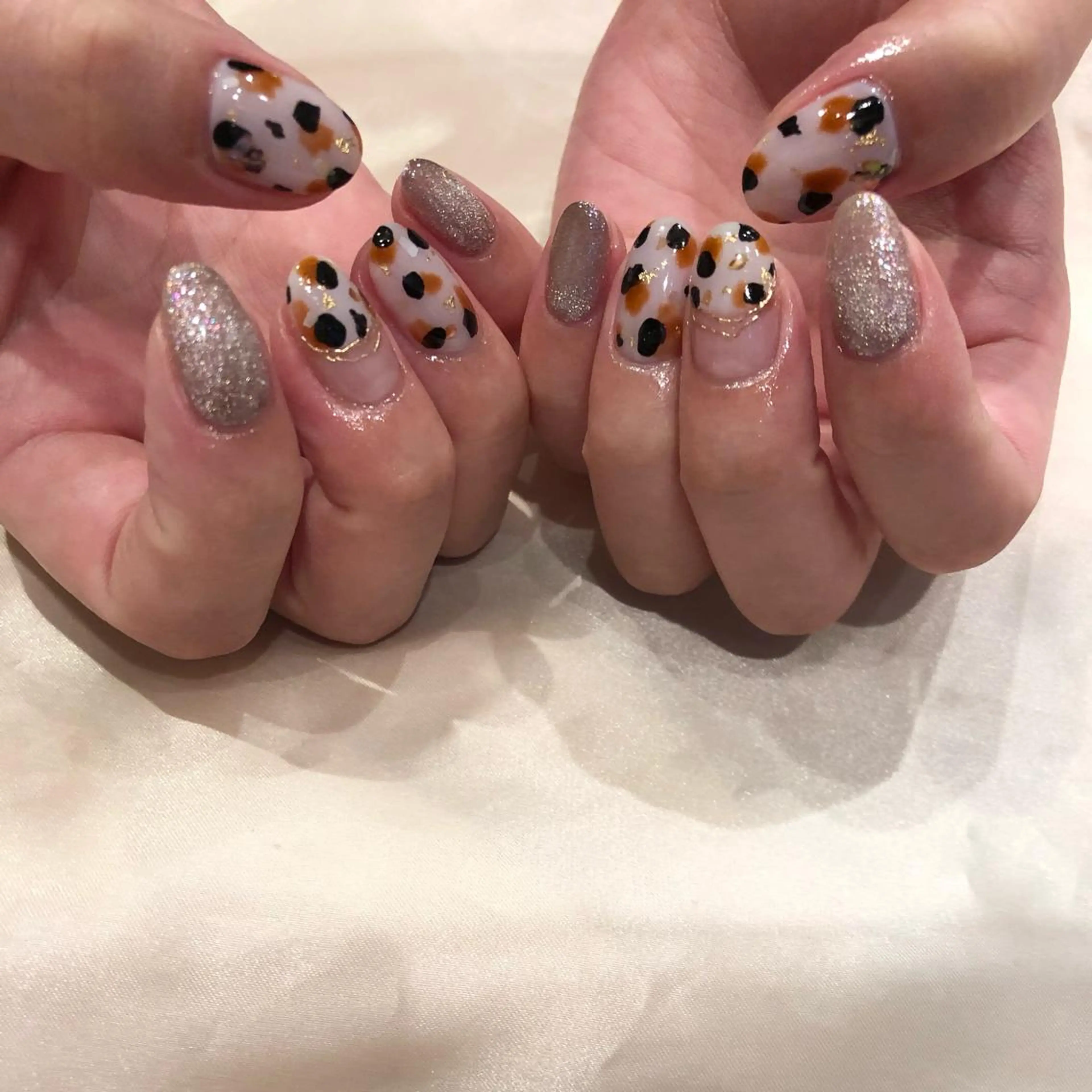 ネイル べっ甲ネイル パラあり！フィルイン 美フォルムのネイルデザイン