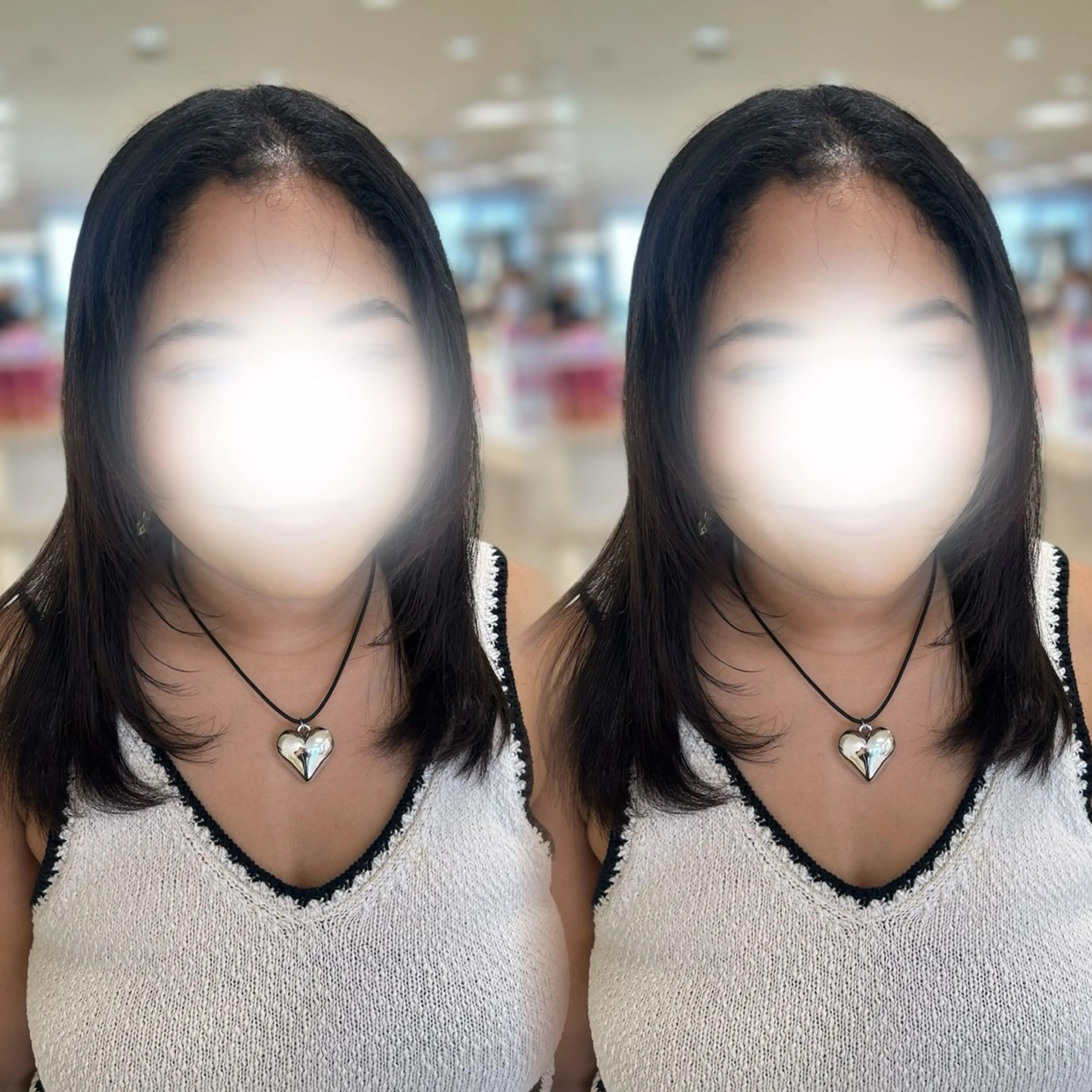 ミディアム カット トリートメント ヘアセット ベージュ/つや髪/ レイヤー／ゆいなのヘアスタイル