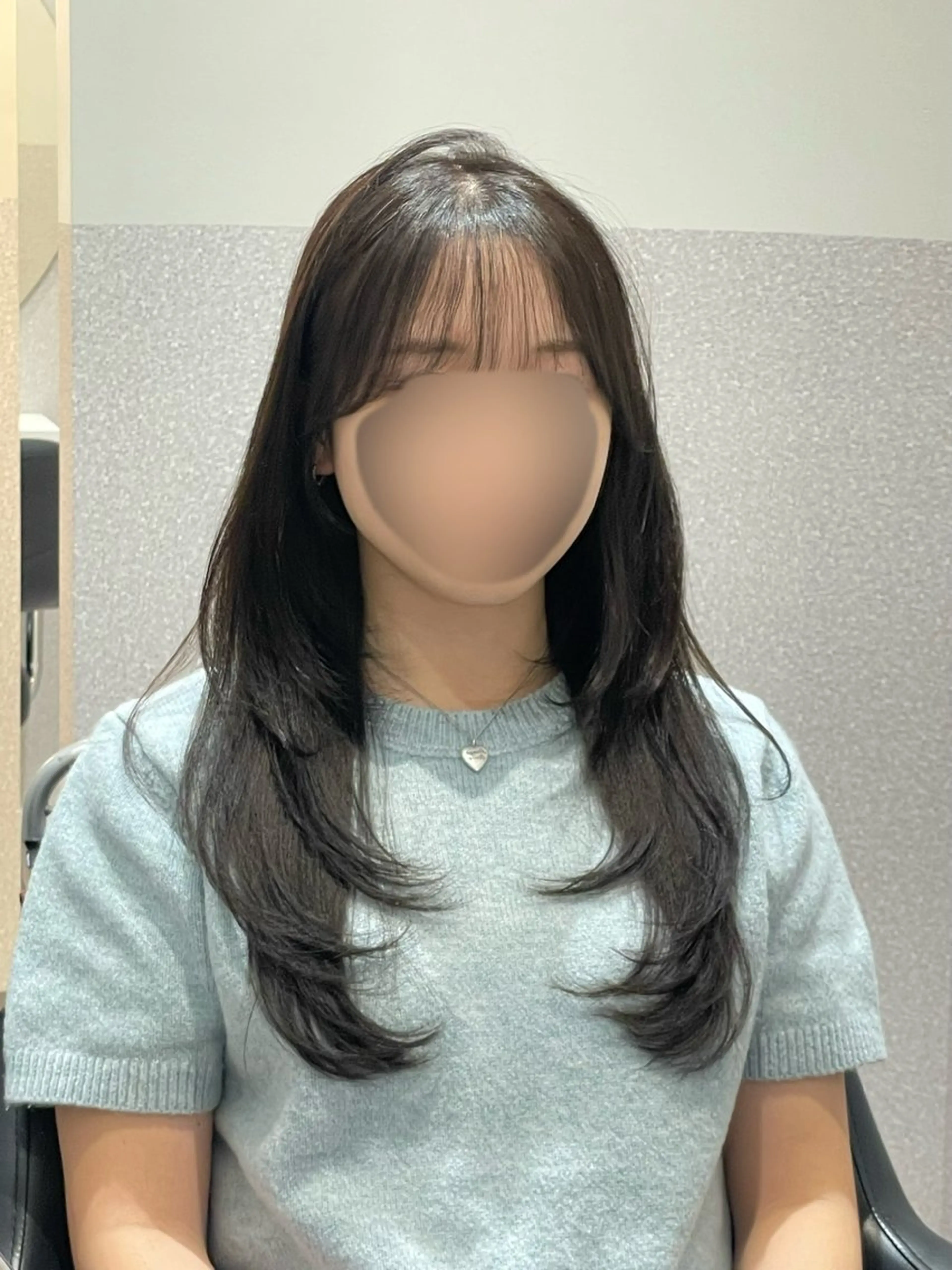 ロング ロングレイヤー 韓国風ヘア レイヤーカット ロング カット ヘアカラー トリートメント ❤︎︎韓国ヘア❤︎︎ 𝑺𝒉𝒊𝒉𝒐のヘアスタイル