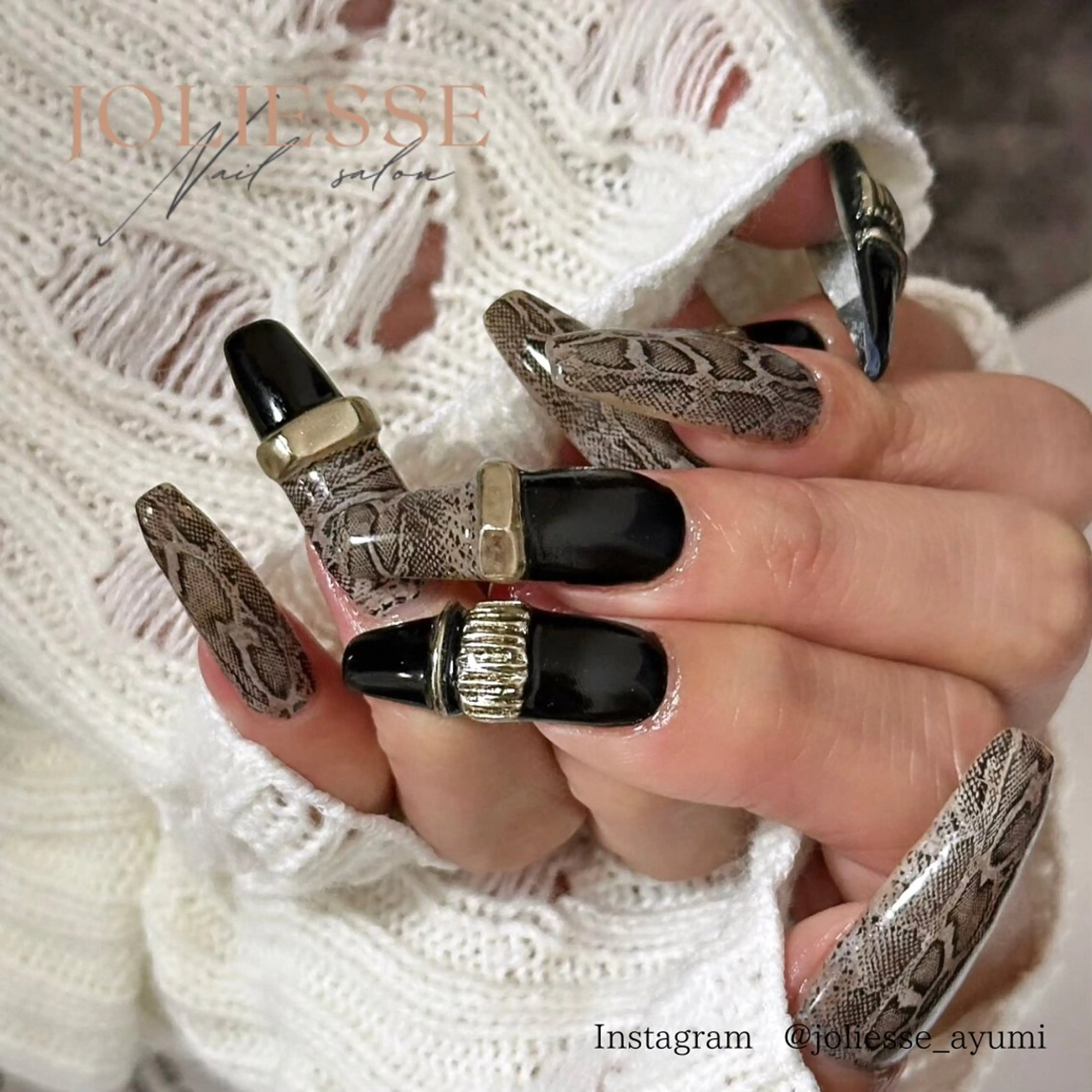 ネイル アニマル柄 ハンドネイル JOLIESSE Ayumiのネイルデザイン