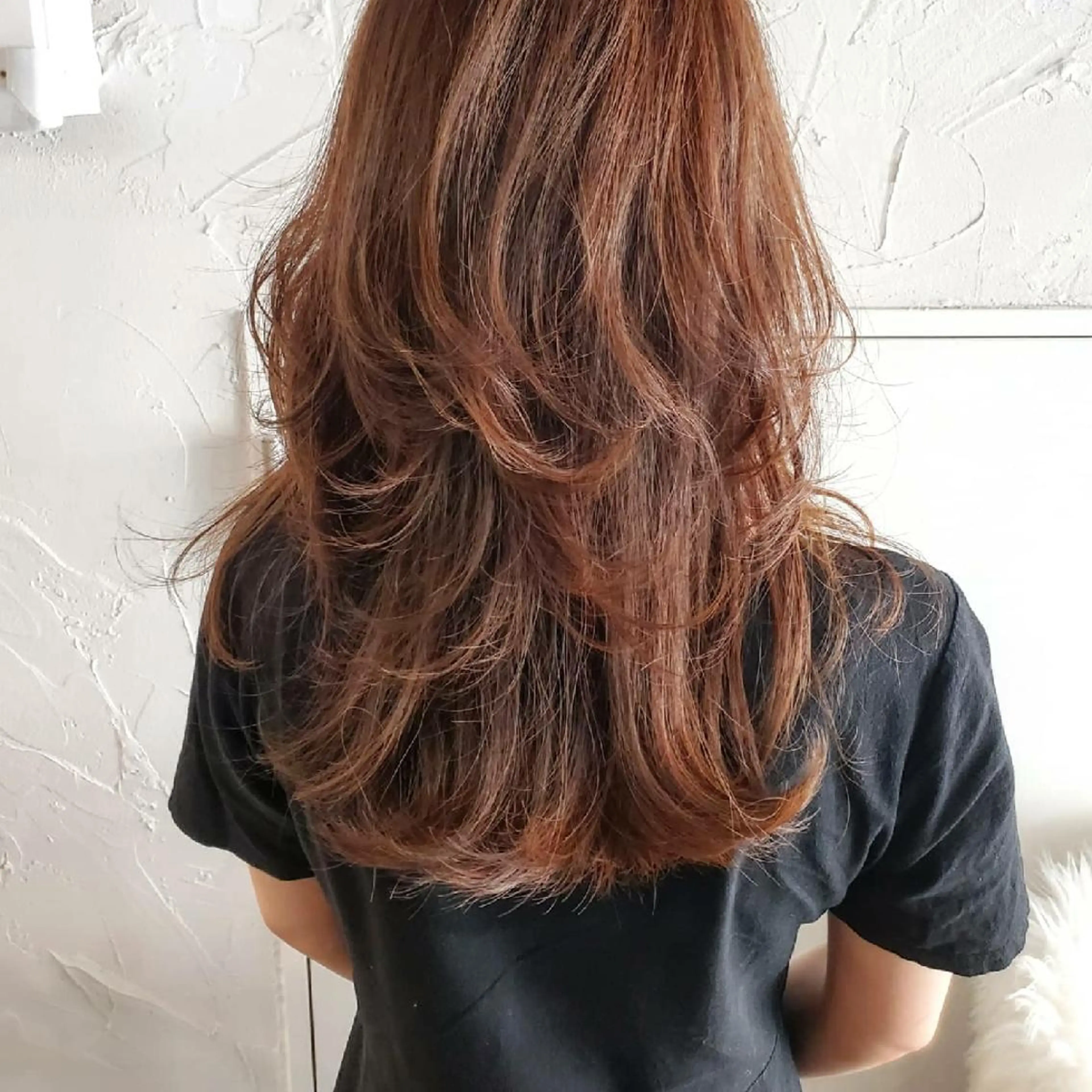 セミロング パーマ カット パーマ トリートメント フリーランス所属・韓国ヘア レイヤー くびれヘアMATSUのヘアスタイル