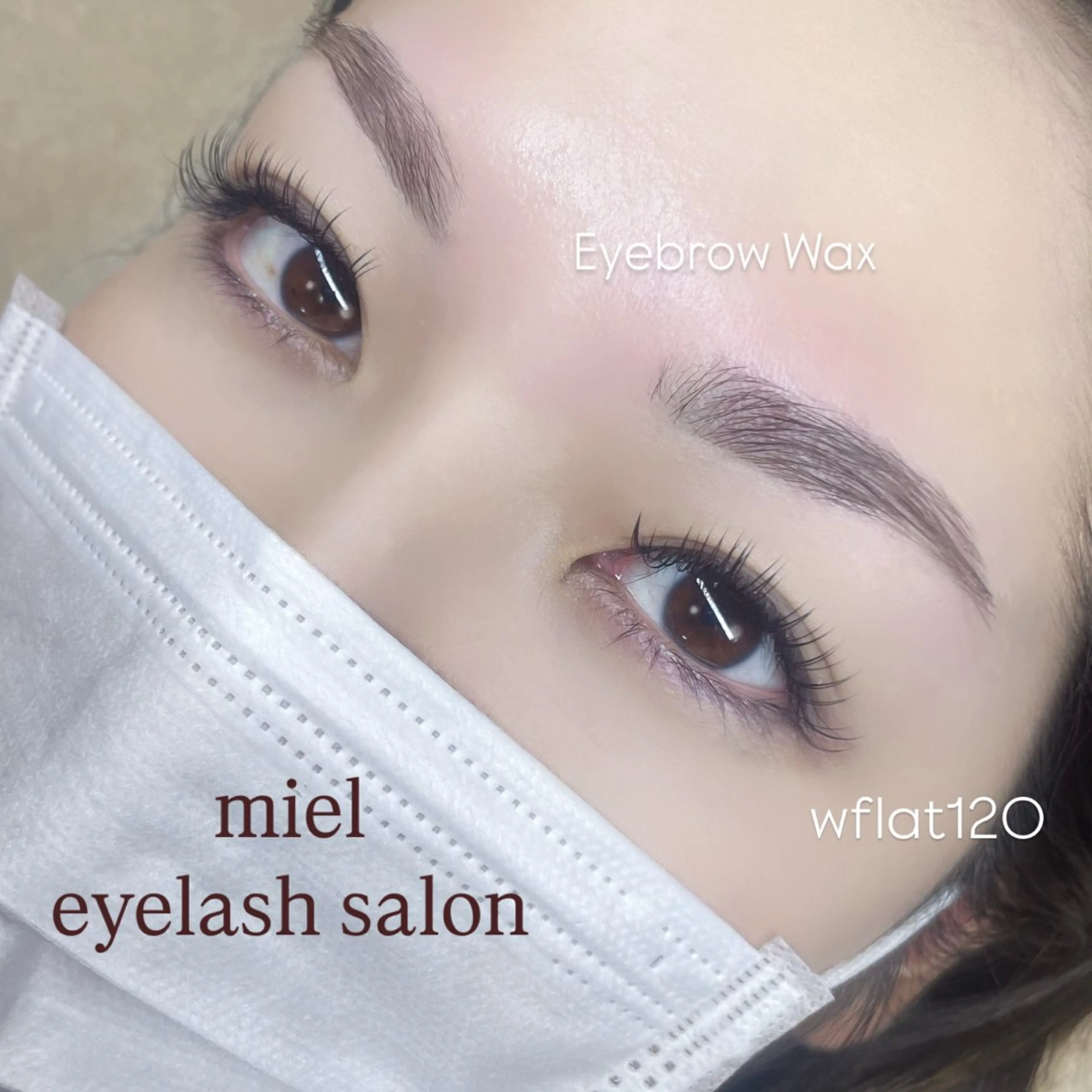 マツエクw120本×眉毛Waxの写真