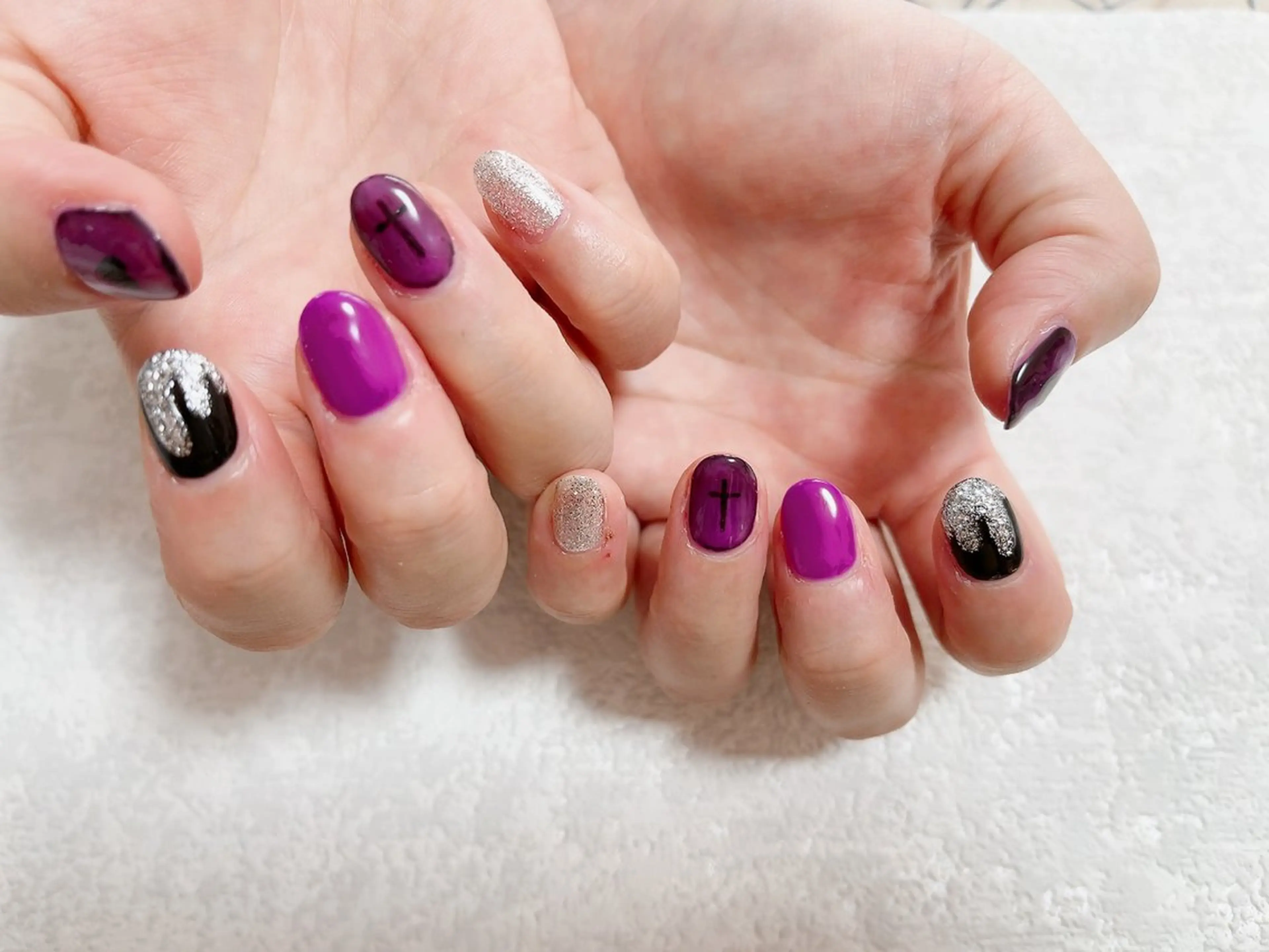 ネイル ジェルネイル ハロウィン 韓国ネイル メンズネイル パラジェル kiki nail たまプラーザのネイルデザイン