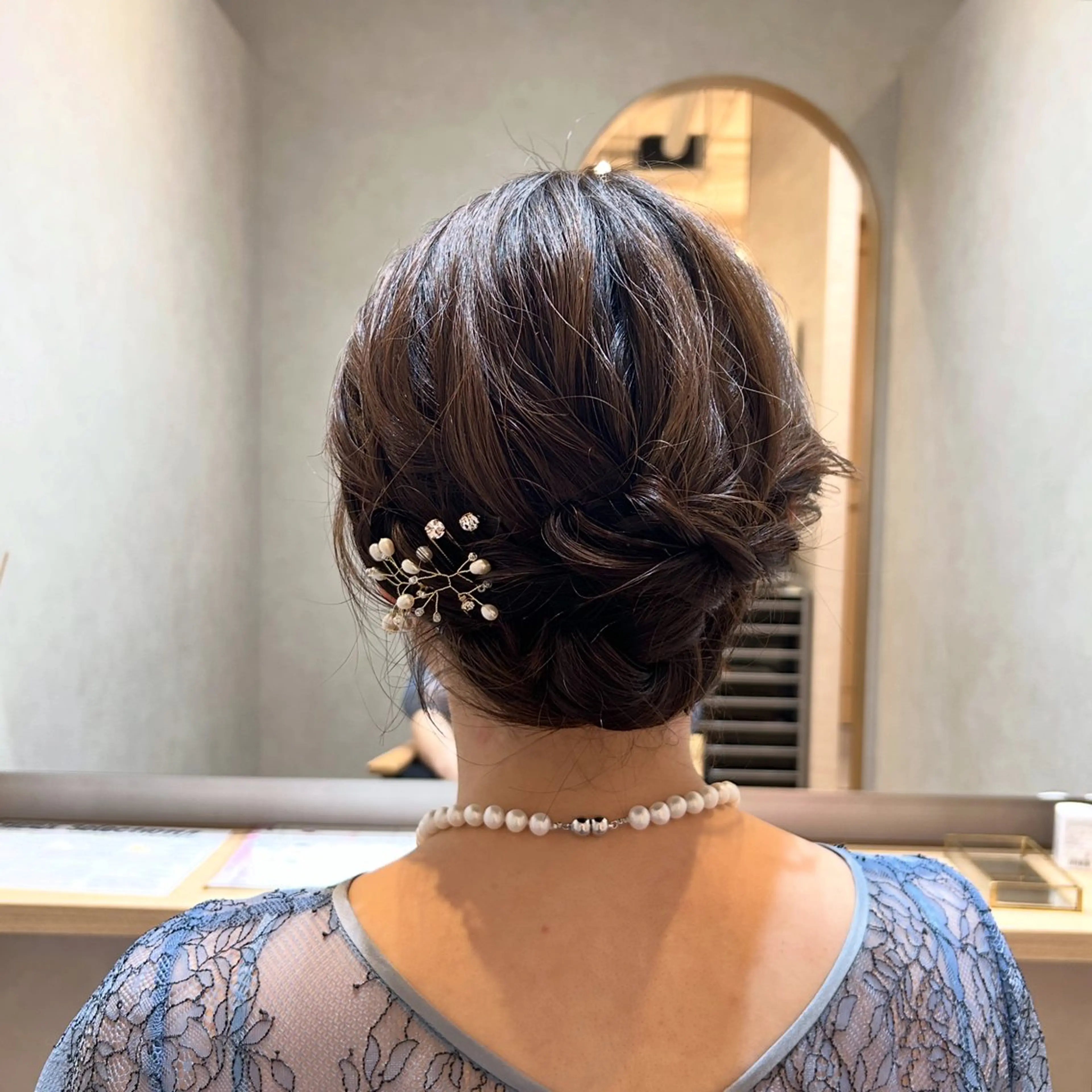 ヘアアレンジ 結婚式・ブライダル 髪飾り ヘアセット 児玉 りなのヘアスタイル