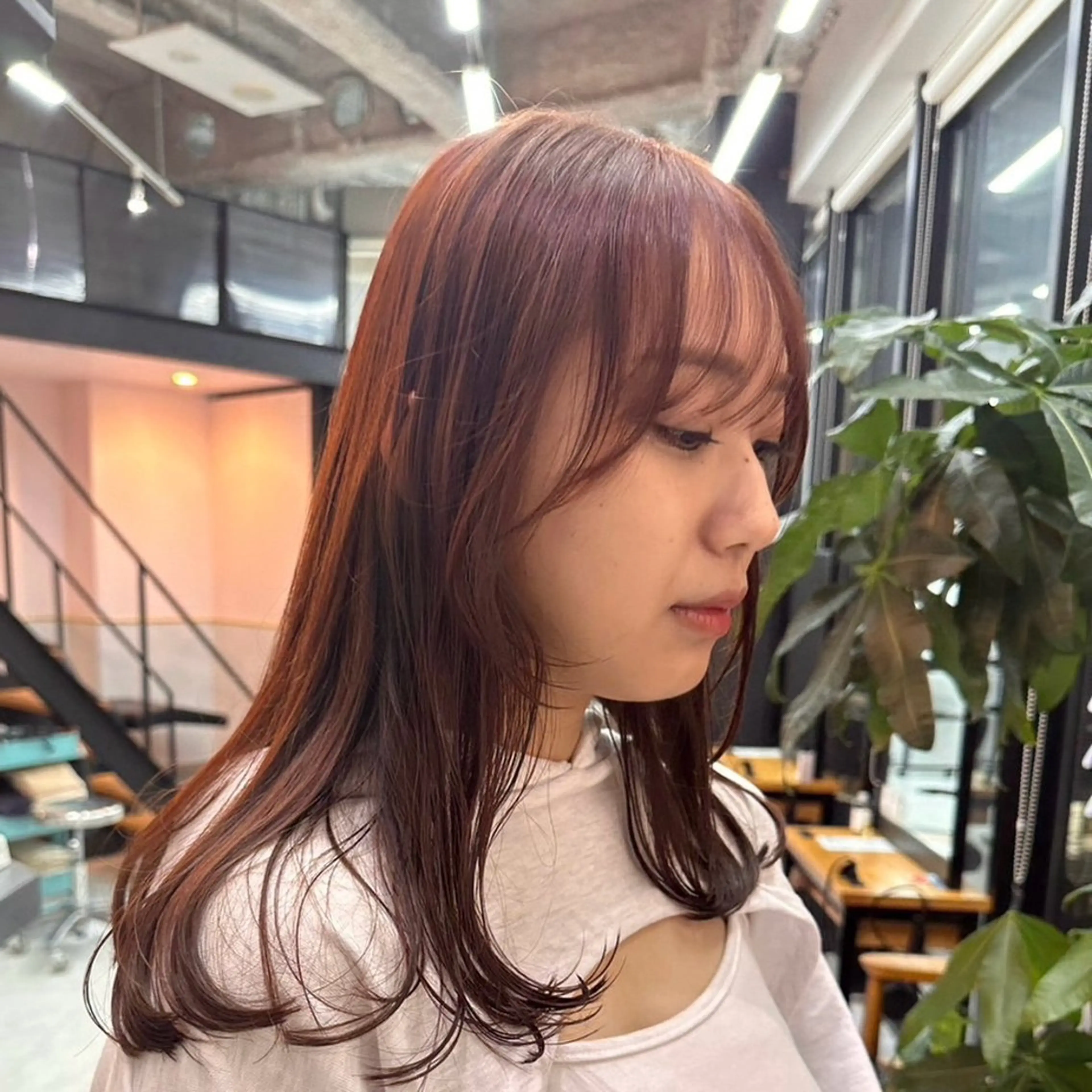 セミロング カラー うる艶カラー 🪽💫まいかのヘアスタイル