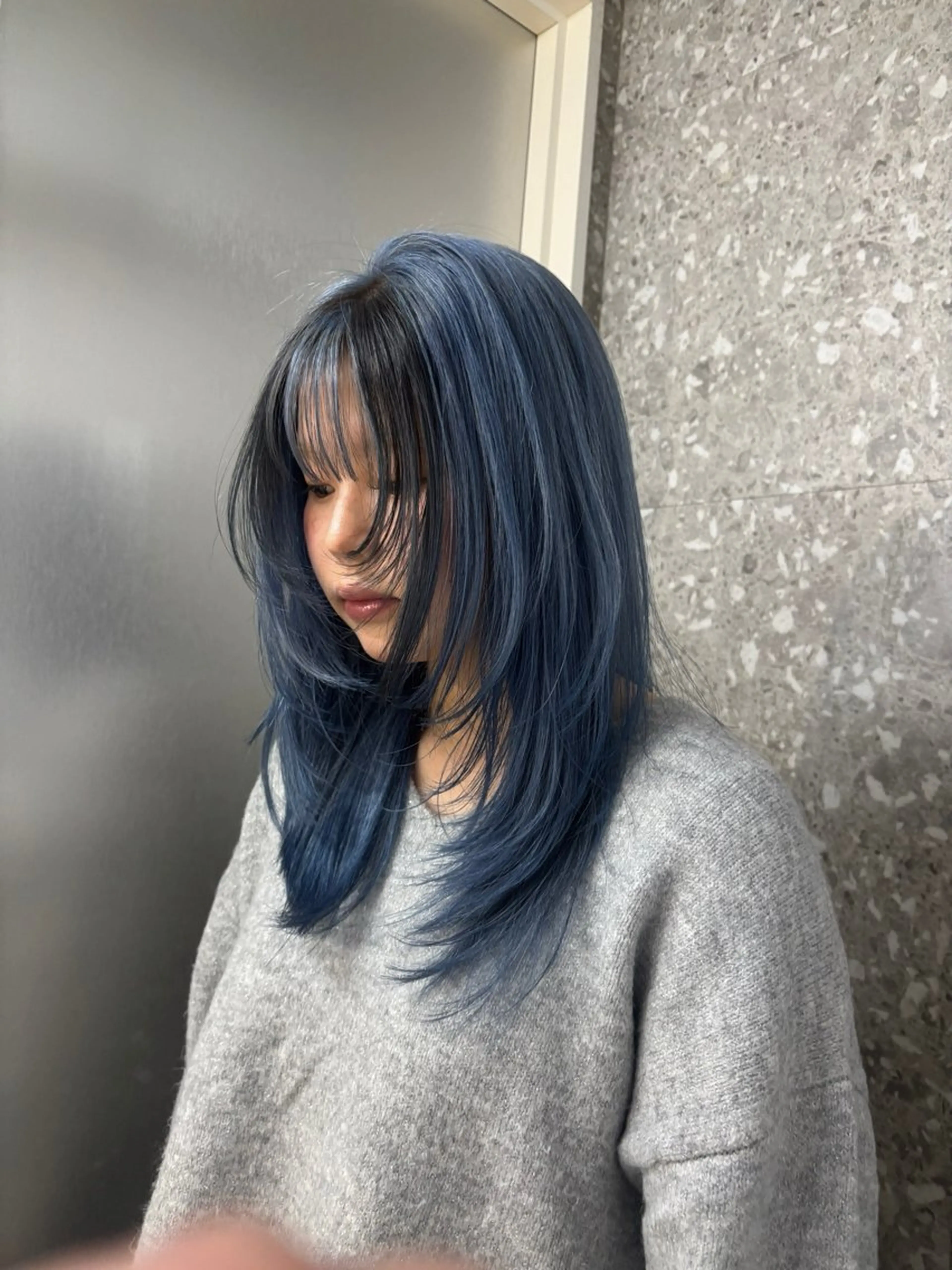 ミディアム カラー ヘアカラー cinq所属・ハイトーン/ラベンダ ー/ yuina🪄のヘアスタイル