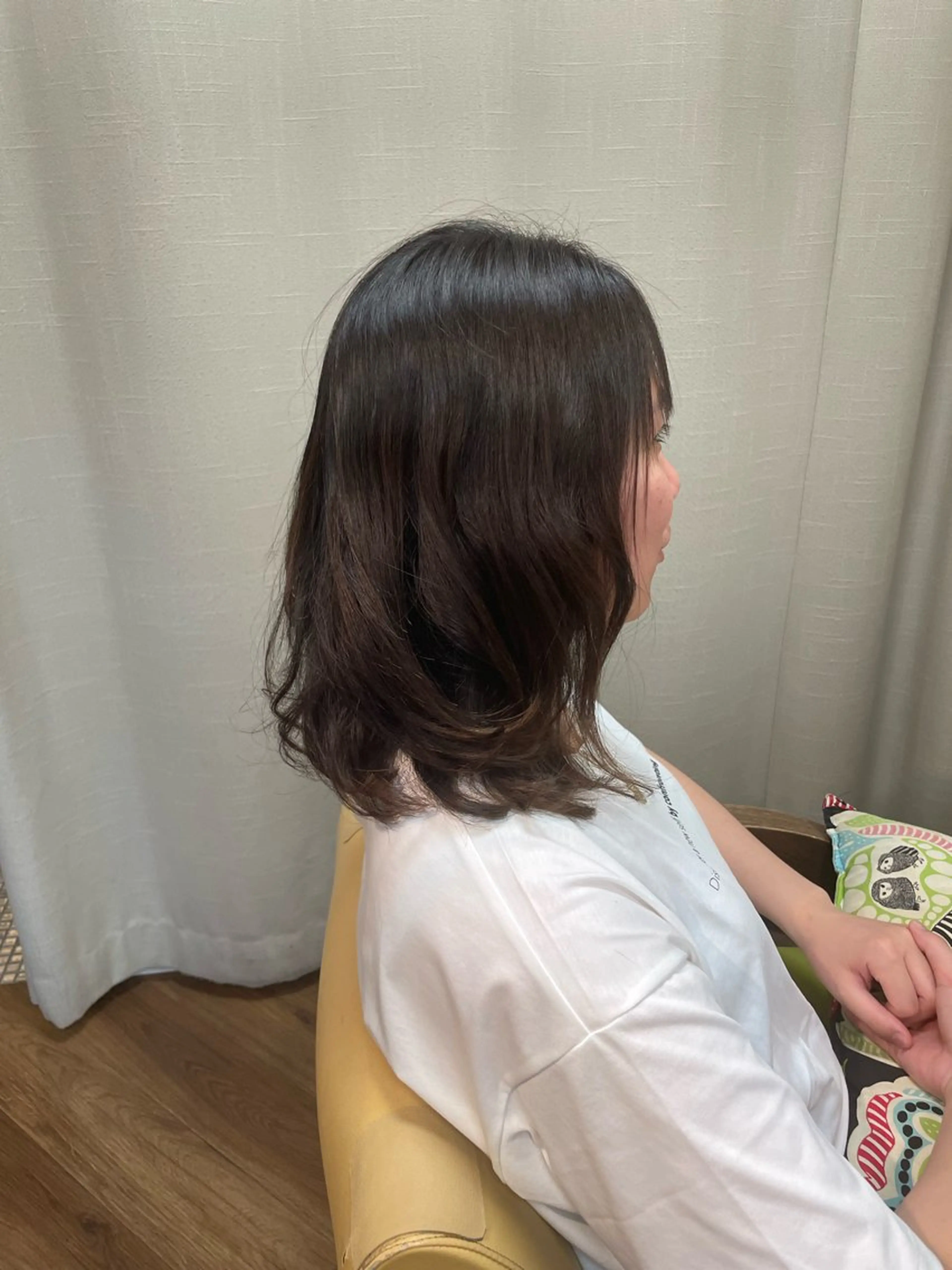 セミロング パーマ セミロングパーマ ボブ デジタルパーマ 望月 千絵のヘアスタイル