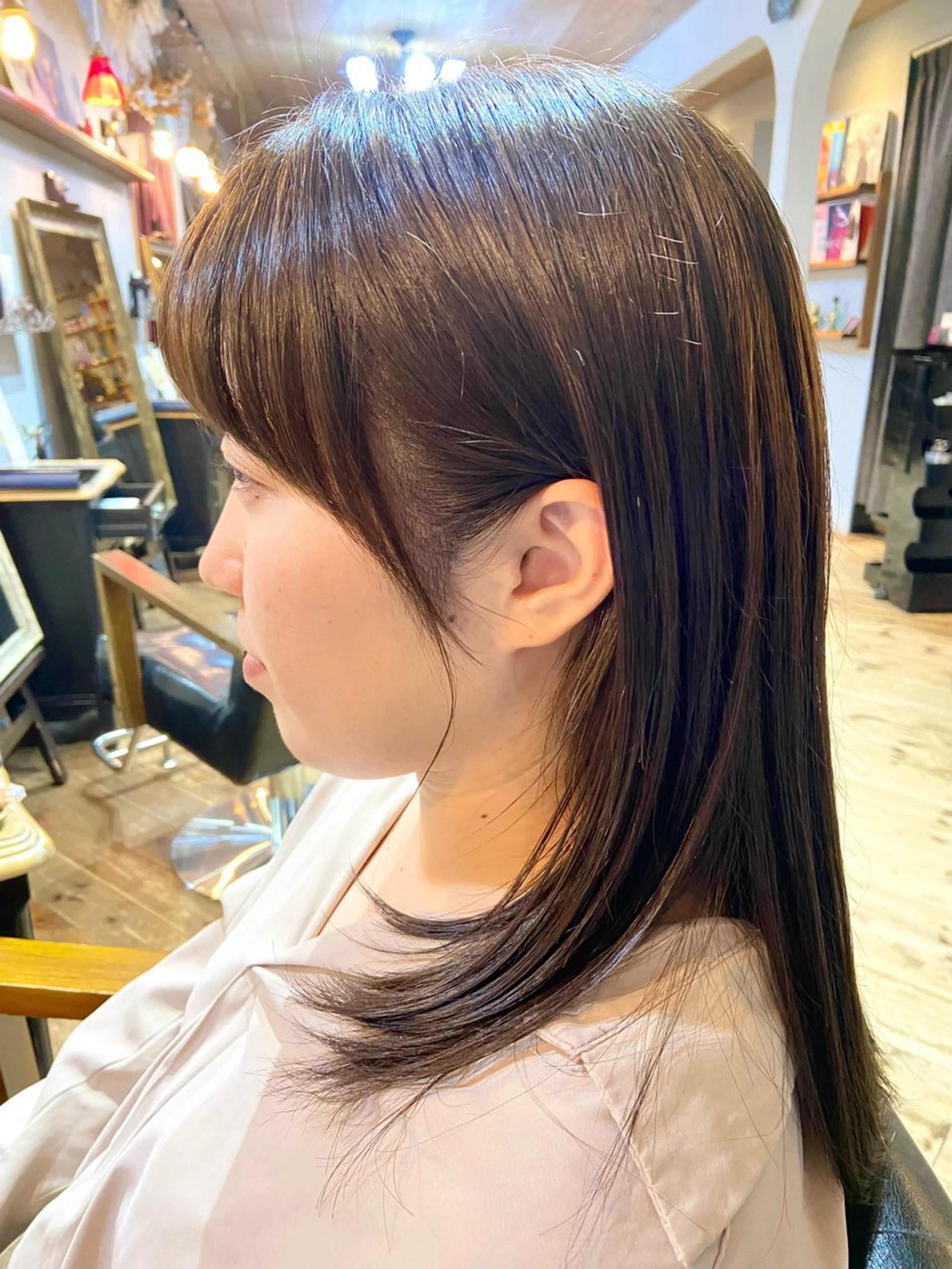 ロング 顔周りカット ホシヤ ナオのヘアスタイル