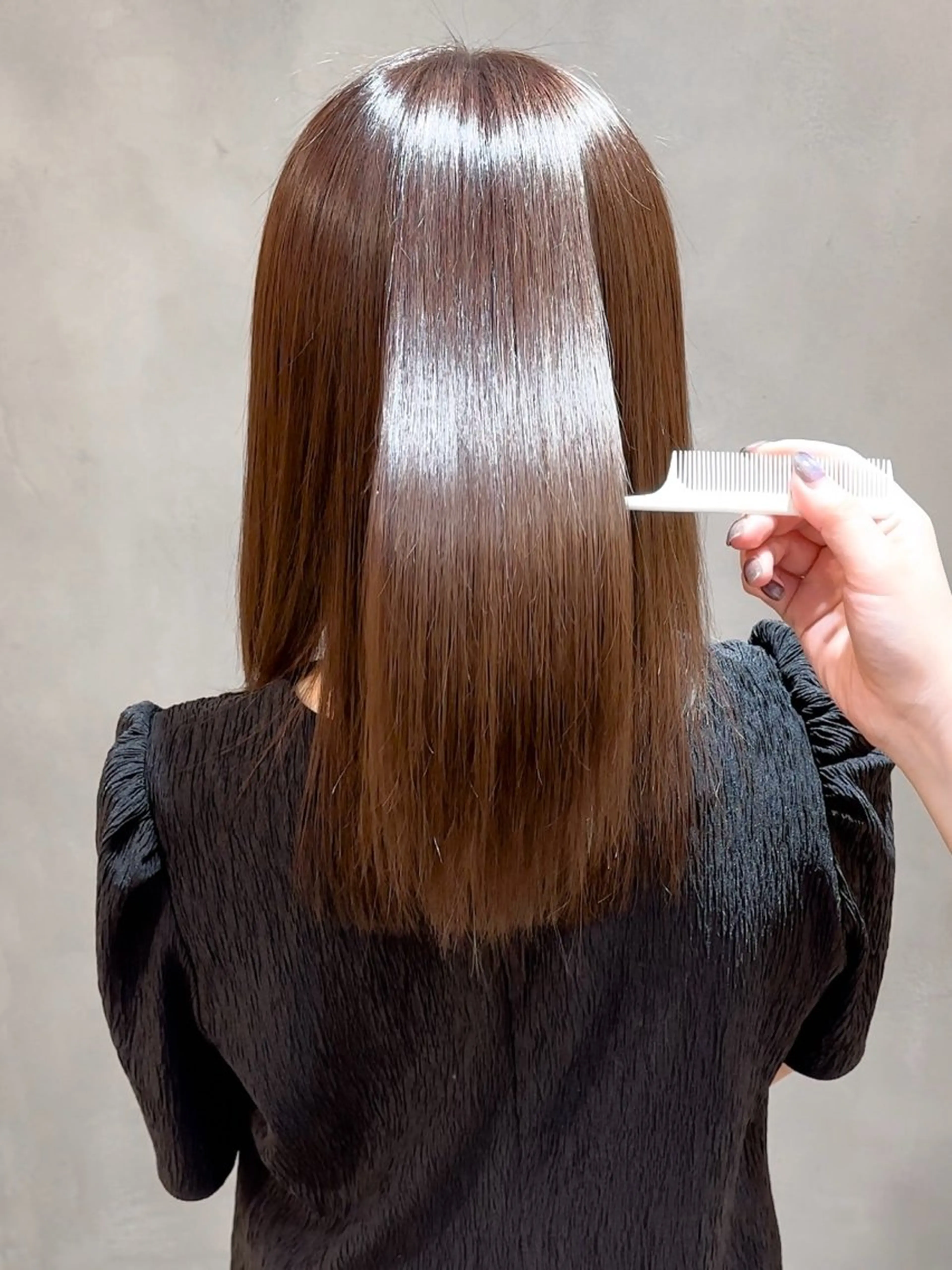 ミディアム 縮毛矯正/韓国ヘア /レイヤー🎀ミズキのヘアスタイル