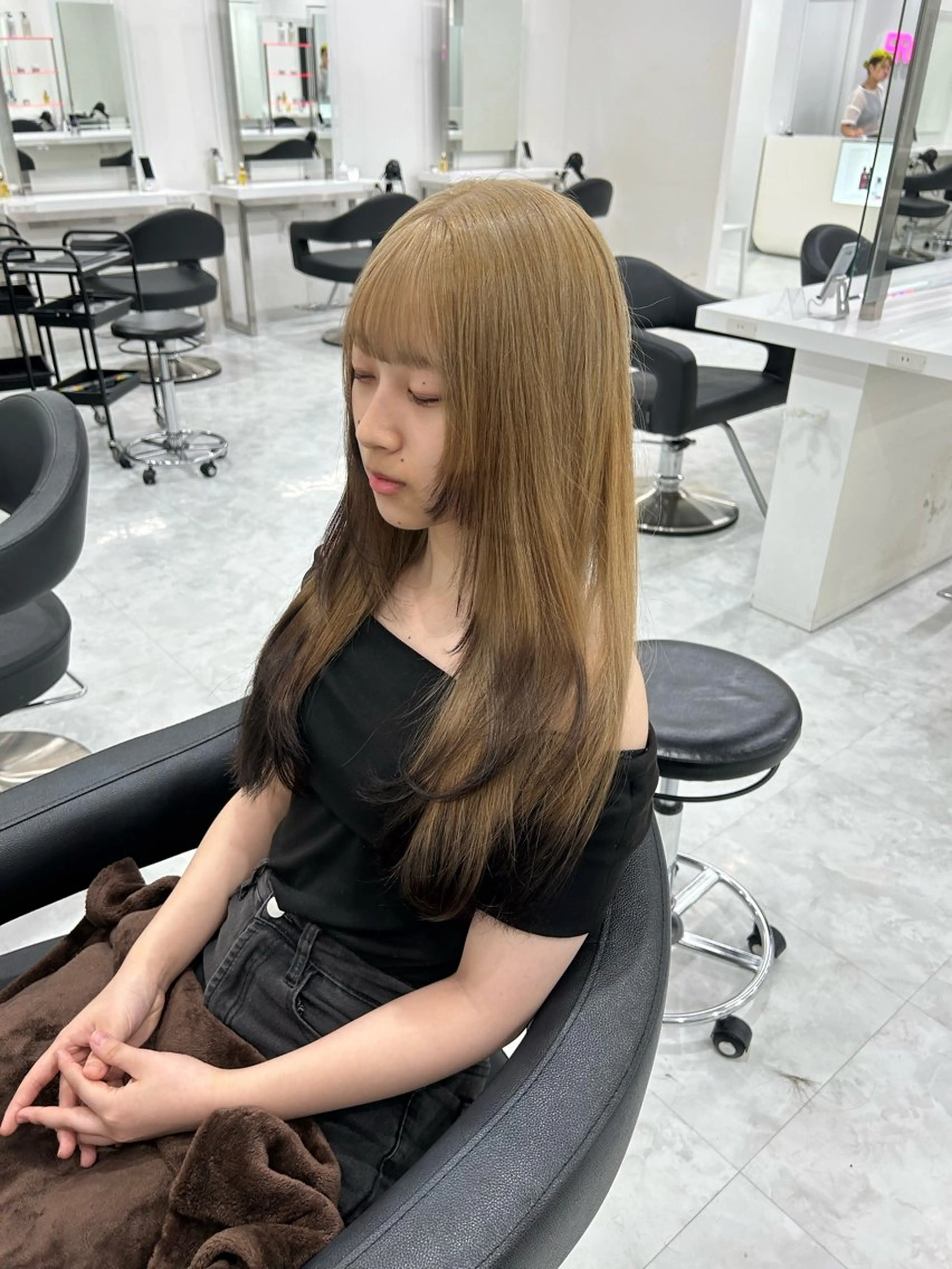 ロング カラー ヘアカラー トリートメント ヘアセット 渋谷指名1位💖 カラーの達人❣️のヘアスタイル