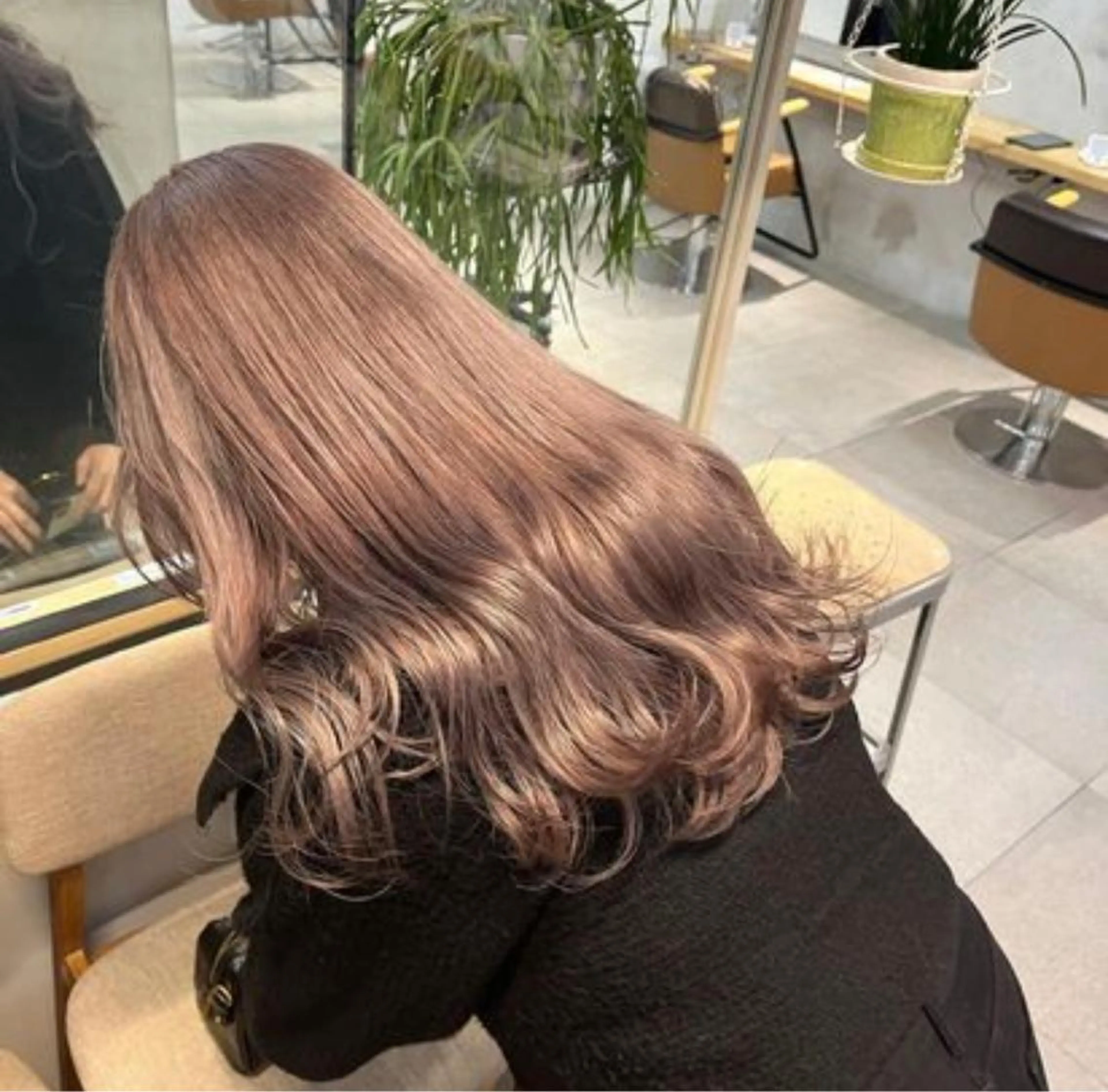 ロング ヘアカラー トリートメント オリーブ/縮毛♡ Natsuno🩰のヘアスタイル