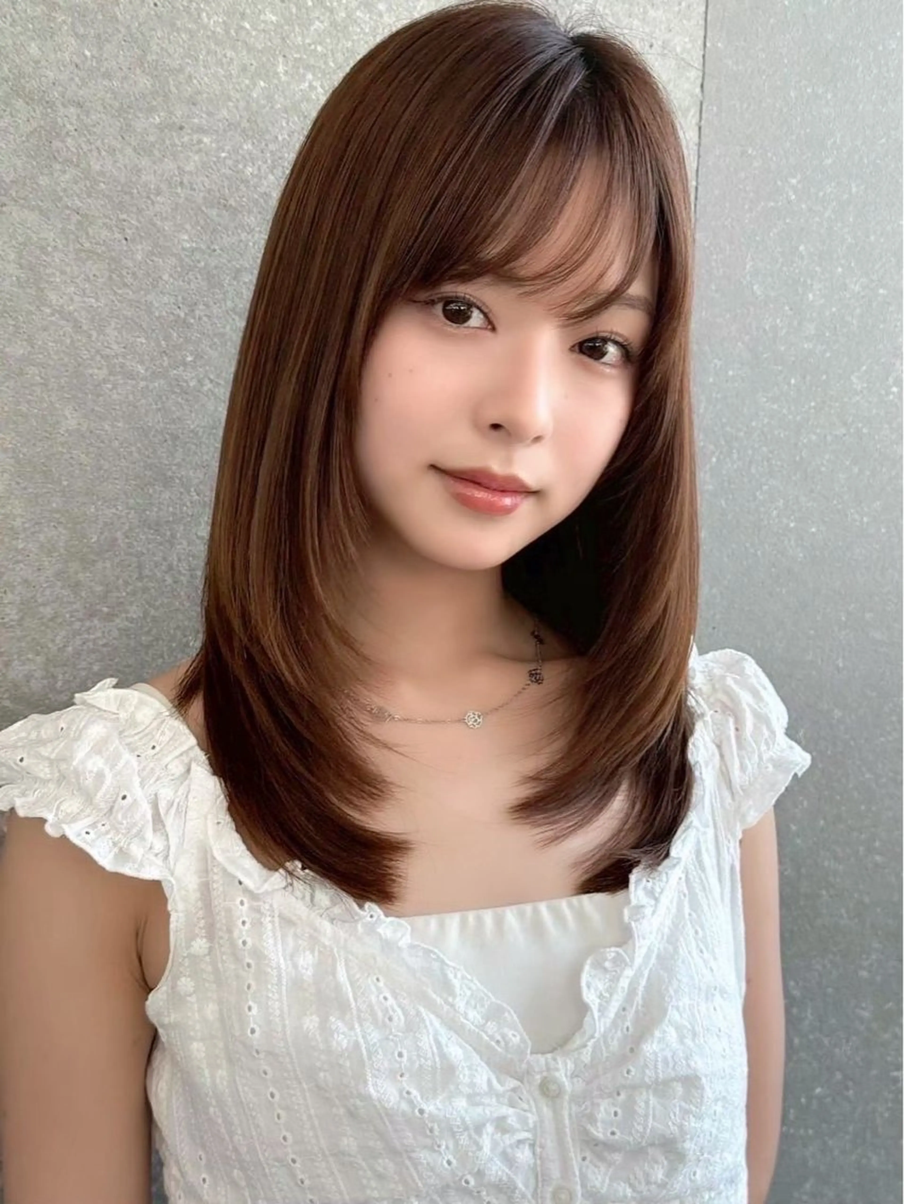 セミロング 顔周りカット ハイレイヤー レイヤーカット 無料カットモデル募集 🍀KOSEI🍀のヘアスタイル