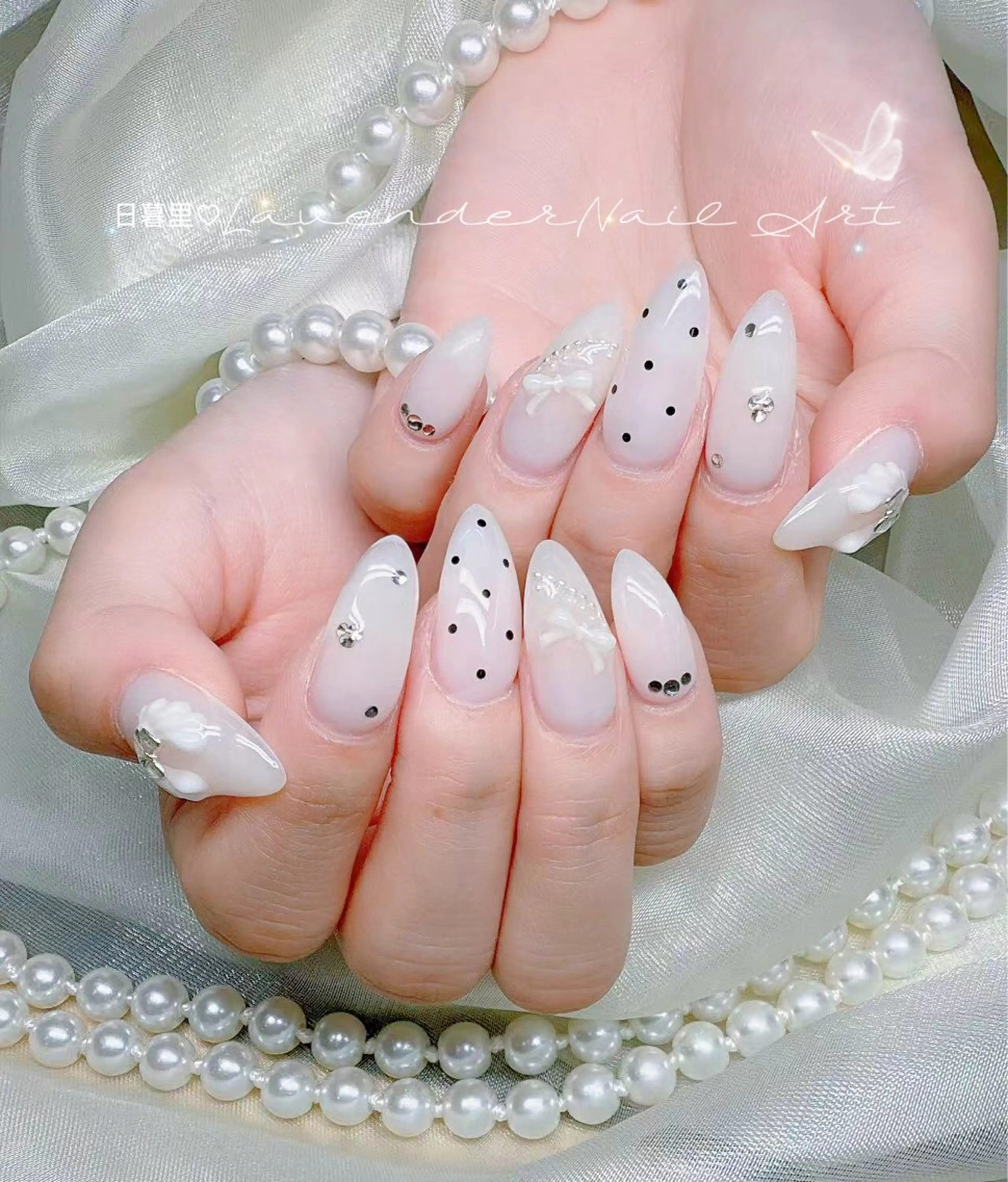 ネイル ハンドネイル ラベンダー💖日暮里 ルル💖ネイルのネイルデザイン