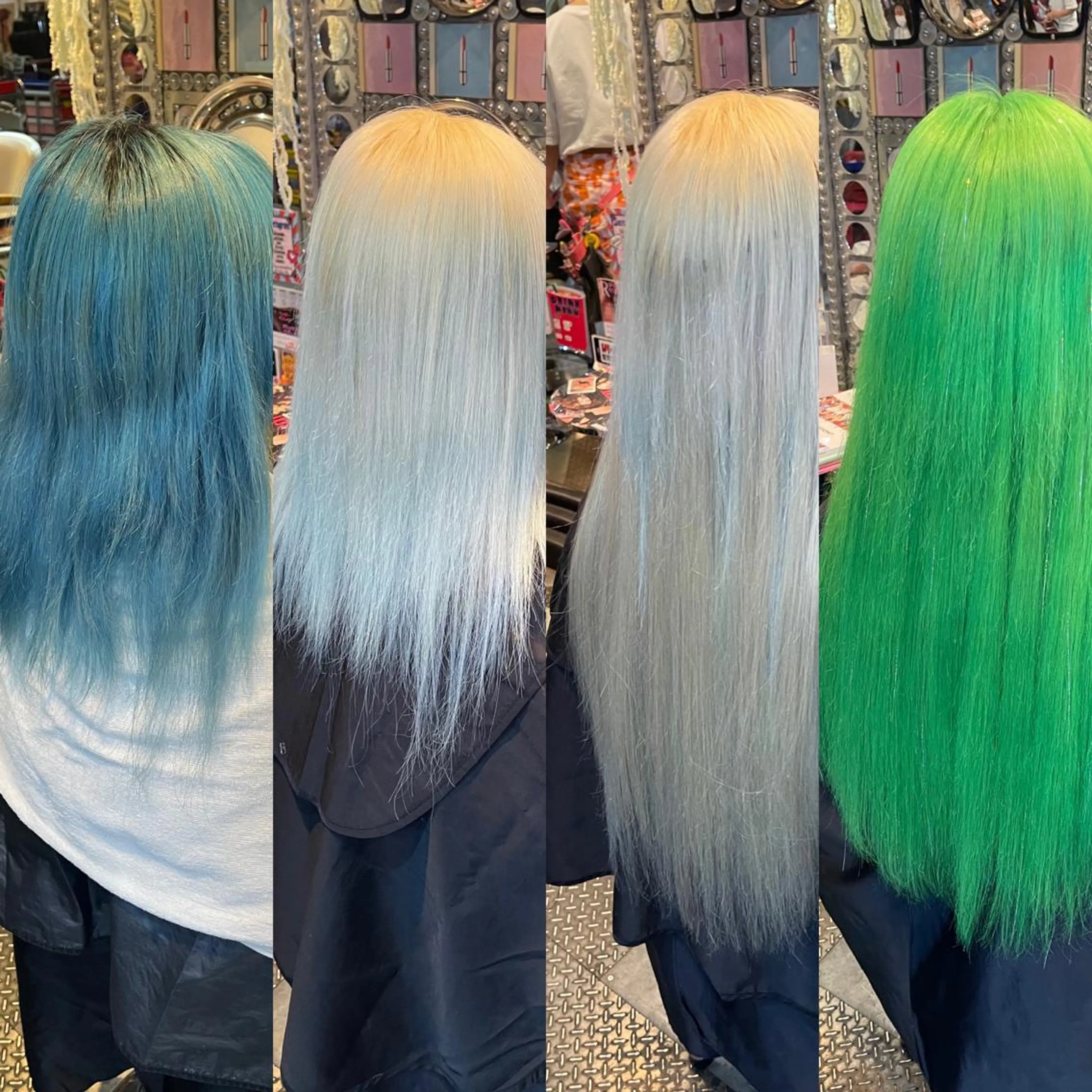 ロング カラー ヘアアレンジ マツエク・マツパ 編み込みエクステ ブリーチ ケアブリーチ エクステ 🌈派手髪エクステ ブレイズ🌈ひろとのヘアスタイル