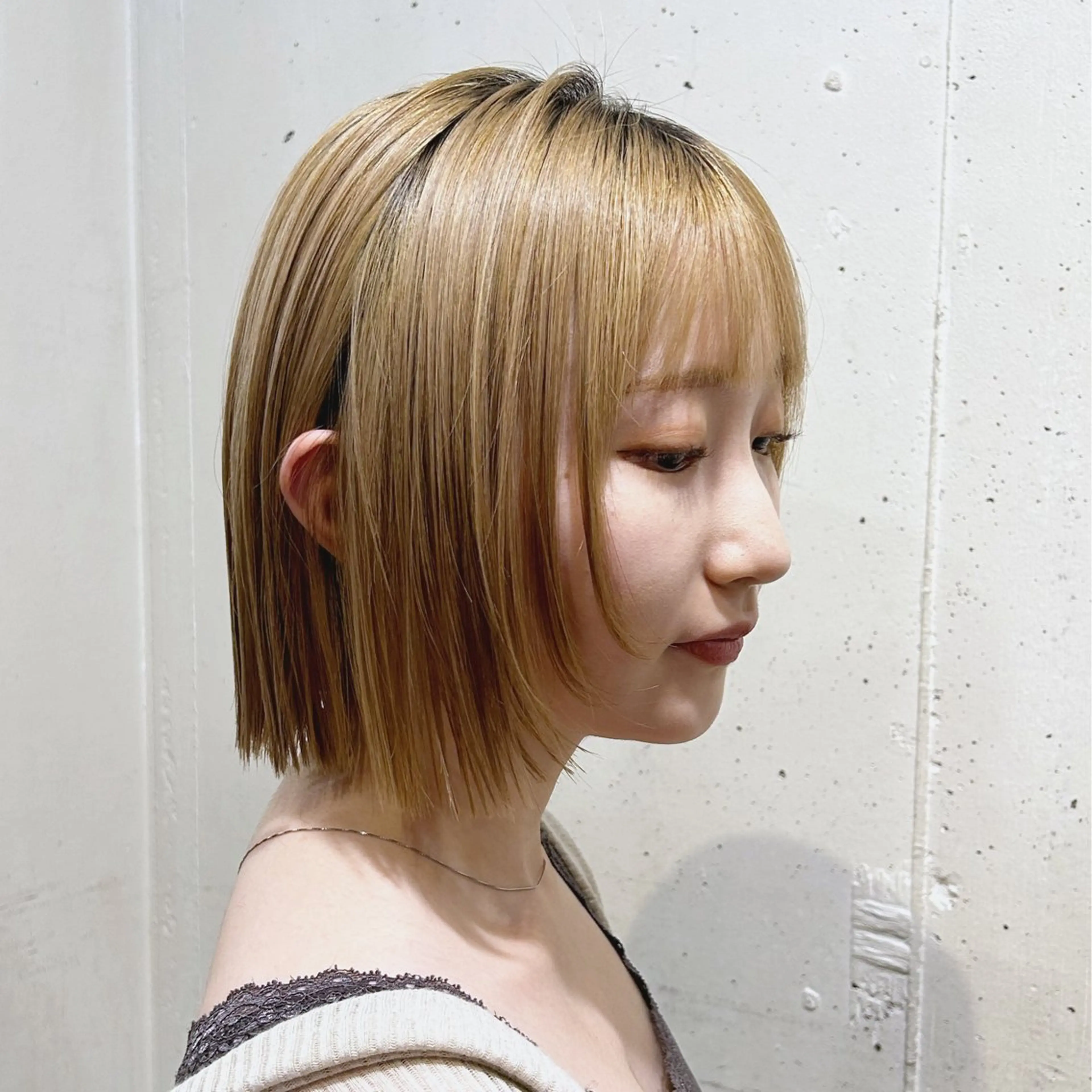ミディアム カラー ヘアアレンジ ボブ 顔まわりレイヤー 顔周りカット レイヤーカット ✨️ボブカット中村 真緒✨️のヘアスタイル