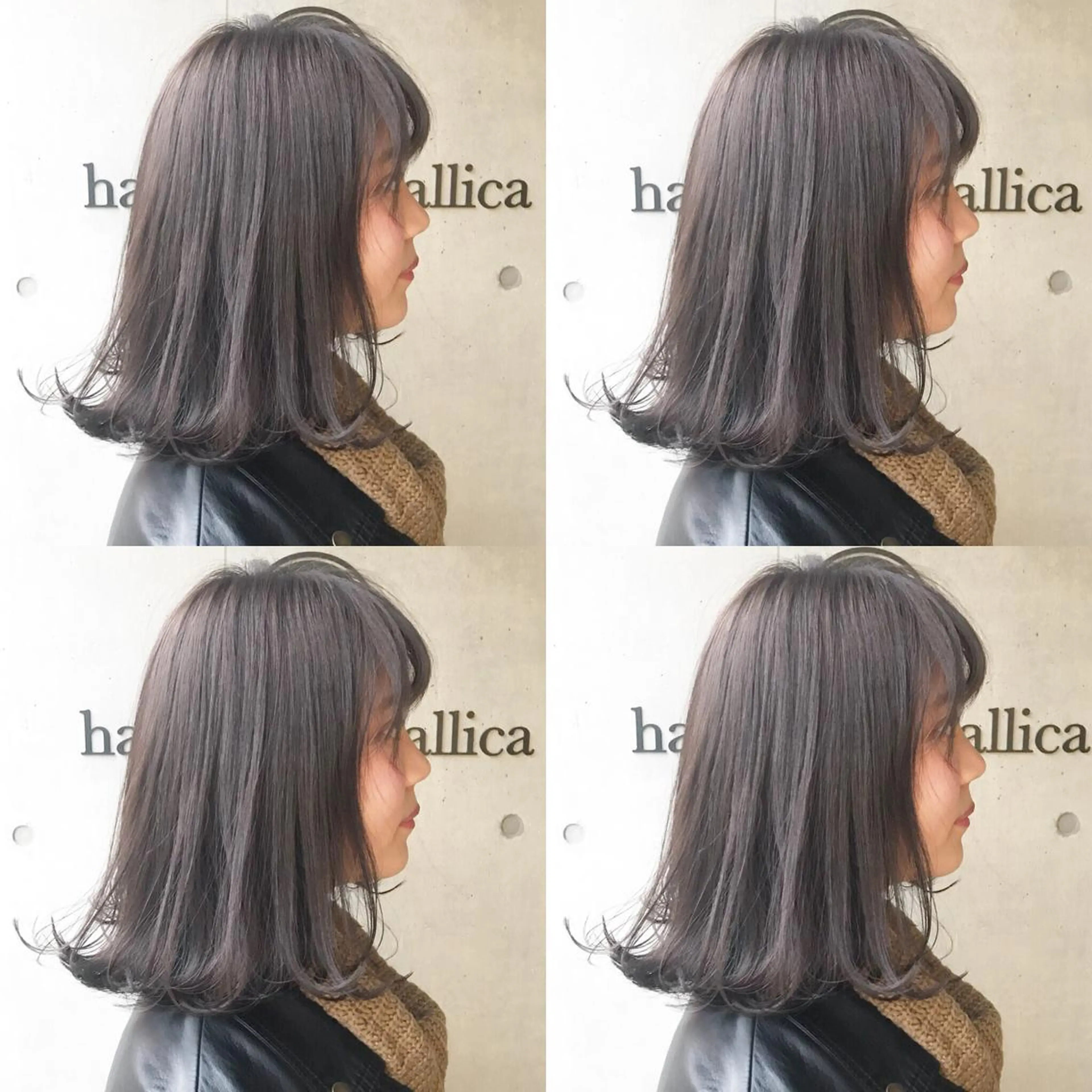 ミディアム カラー ヘアアレンジ グレージュ 外ハネヘア 🫧柔色/トレンド カラー/川辺晴加のヘアスタイル