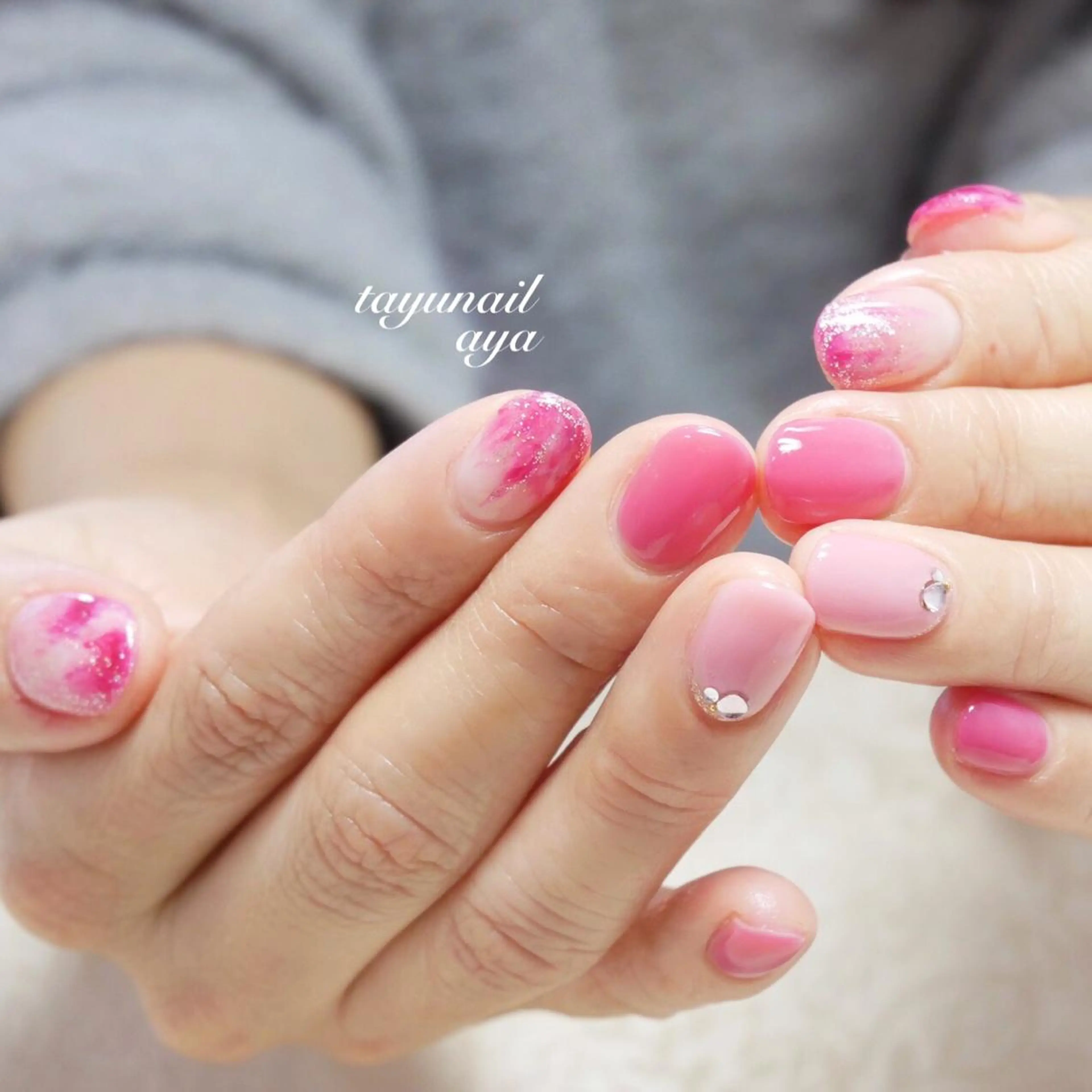ネイル ブルー 春ネイル 冬ネイル ネイルサロン 【たゆnail】のネイルデザイン