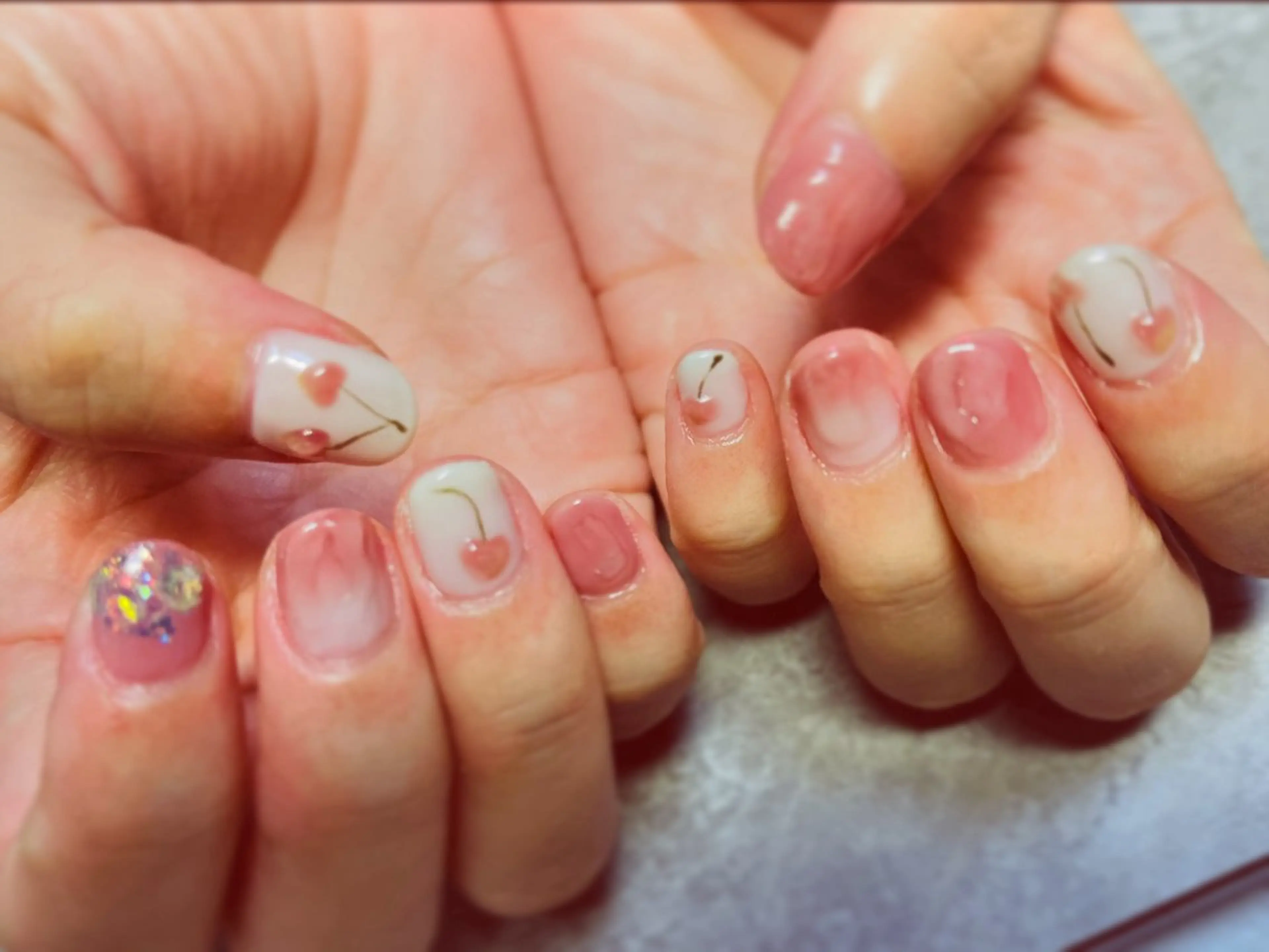 ネイル 持ち込み ショートネイル ハンドネイル ハンドケア ベテランネイル cnc  nailのネイルデザイン