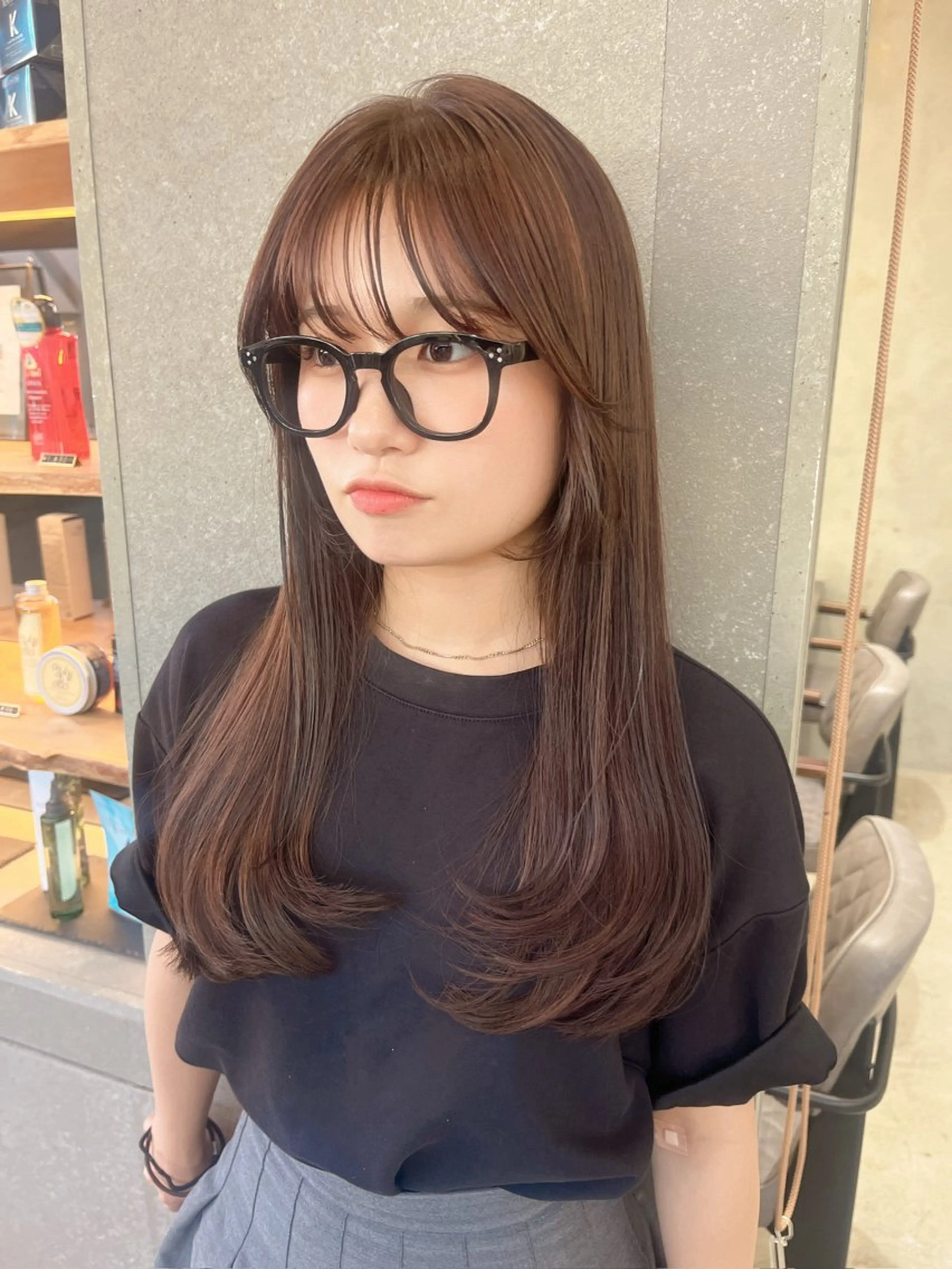 ロング カット ヘアカラー トリートメント 🩵LondBOY 韓国/ボブ/レイヤーのヘアスタイル