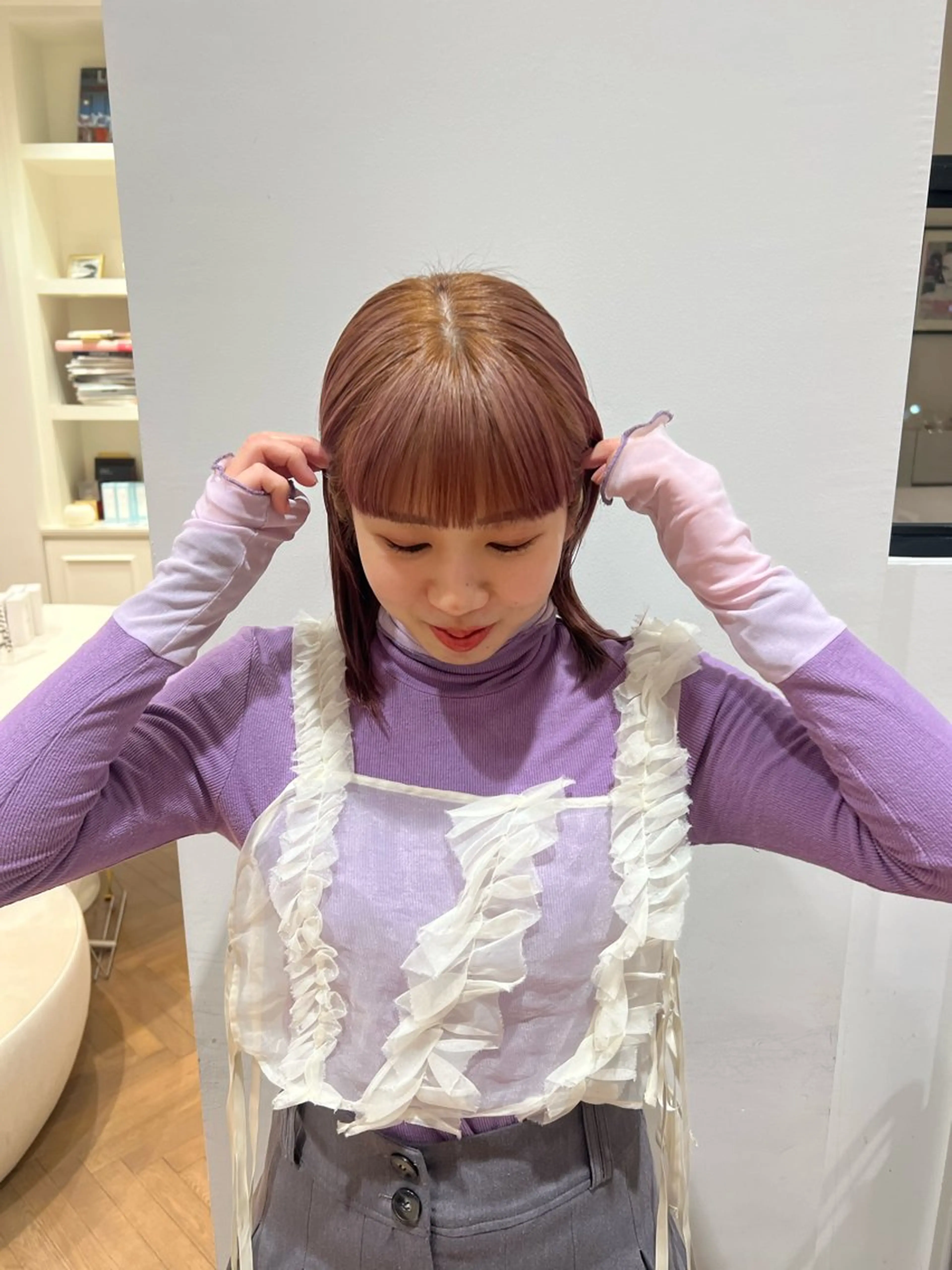 ミディアム カット ヘアカラー 似合わせ/レイヤー 💟SAEのヘアスタイル