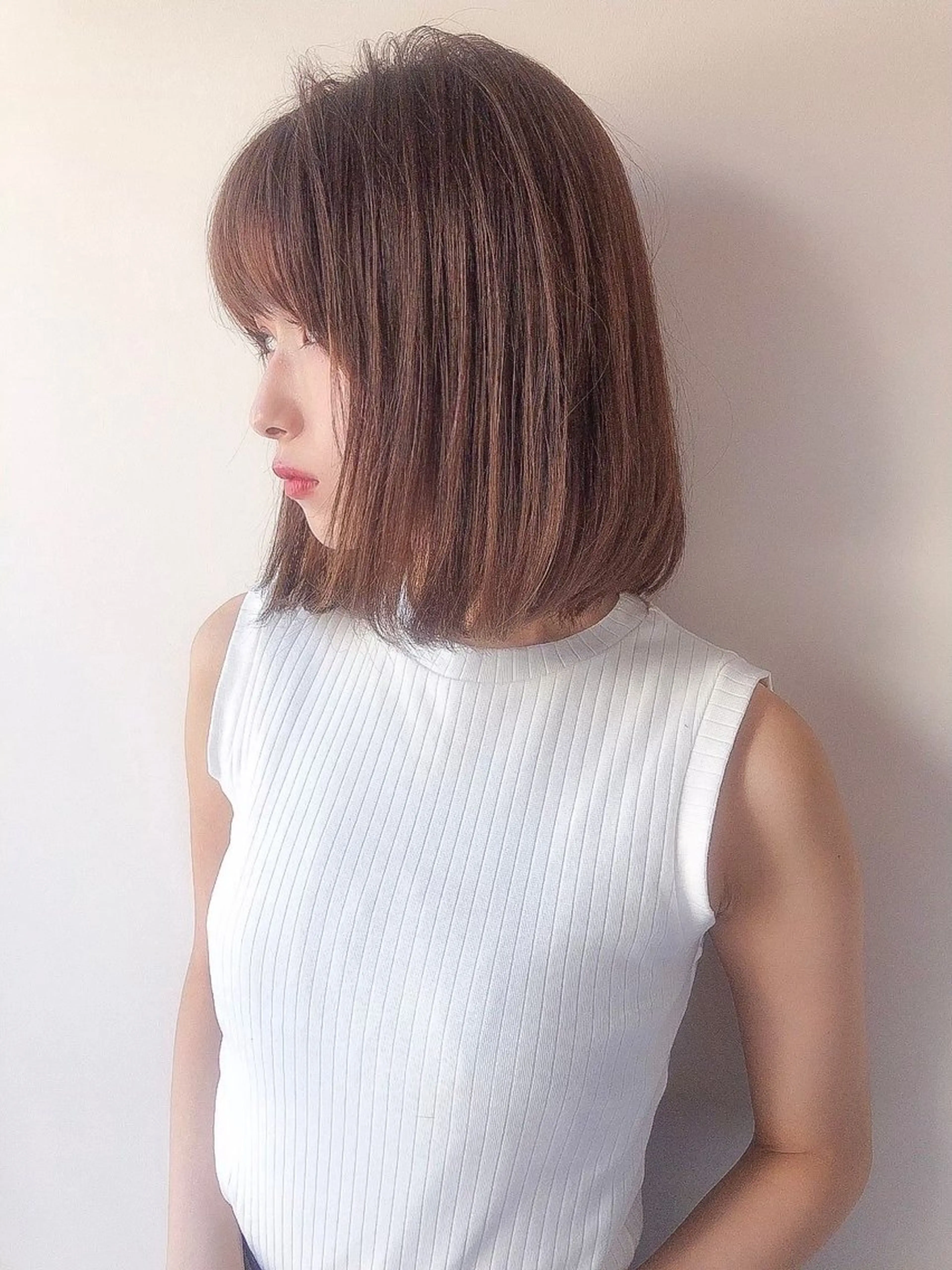 ミディアム カット トリートメント 縮毛矯正/髪質改善 表参道/千田大地のヘアスタイル