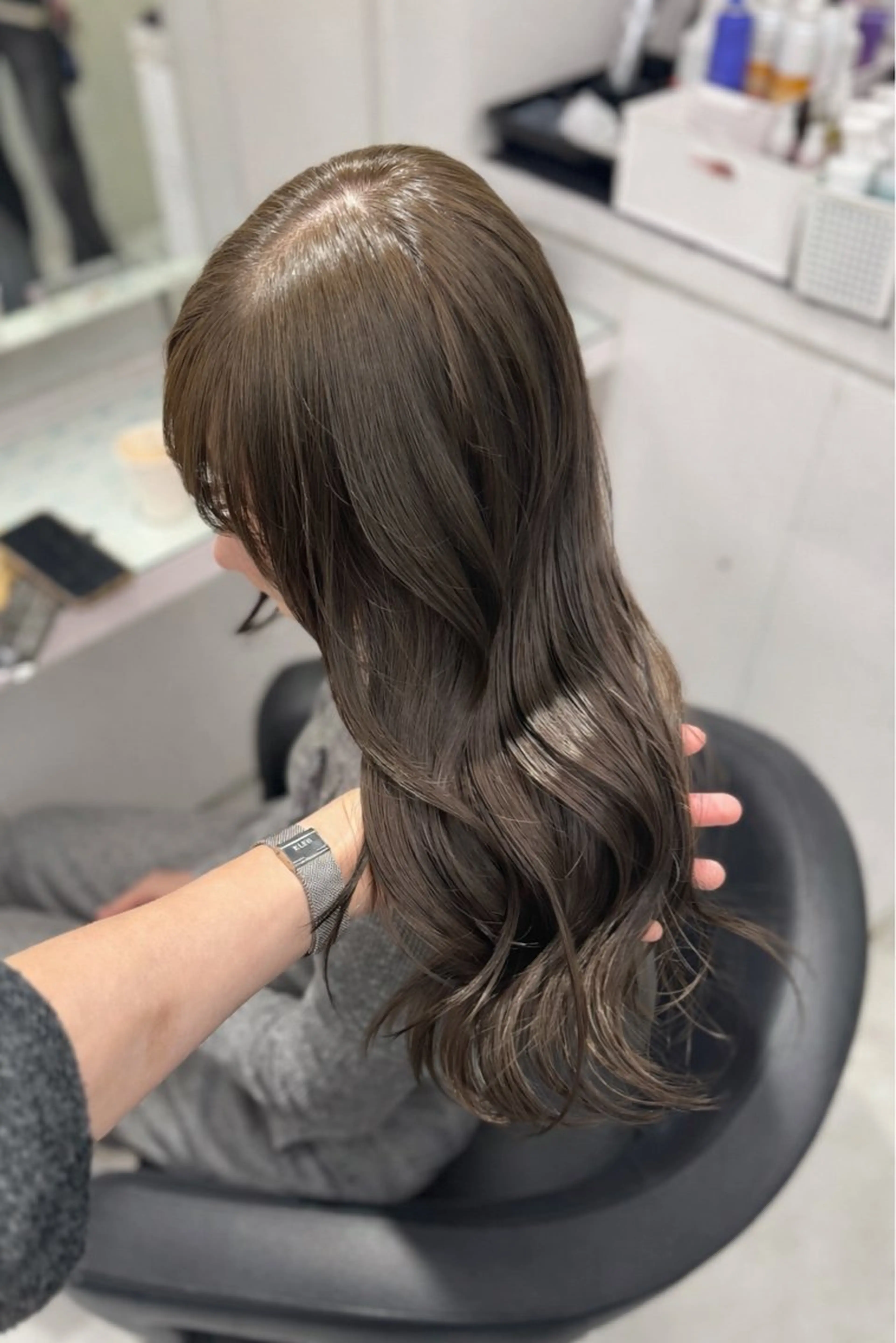 ロング カラー ヘアカラー トリートメント ヘッドスパ ヘアセット 韓国トレンドカット カラー🤍しゅうじのヘアスタイル