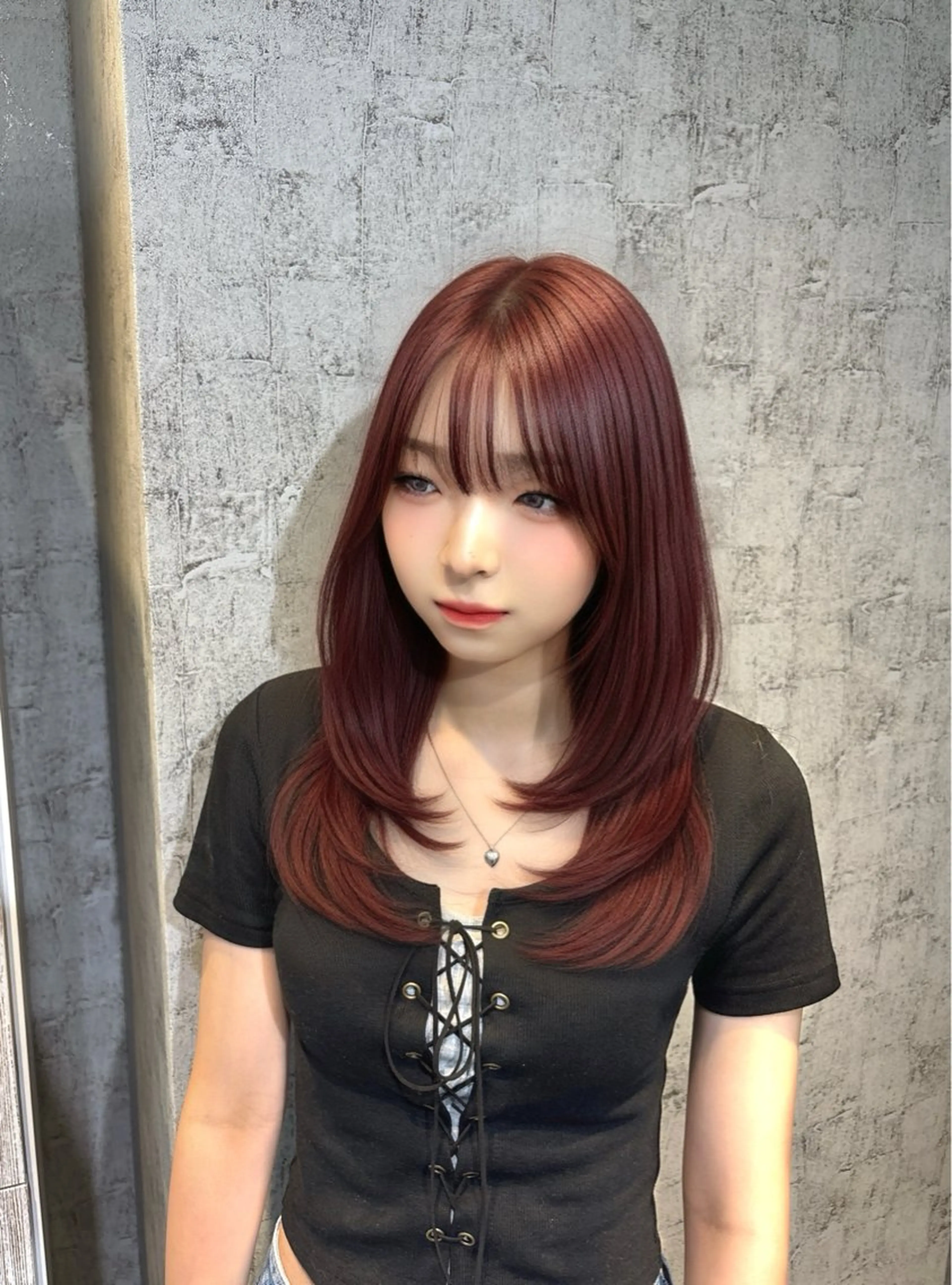 セミロング カット 透明感ダブルカラー/ レイヤー💕miyuのヘアスタイル