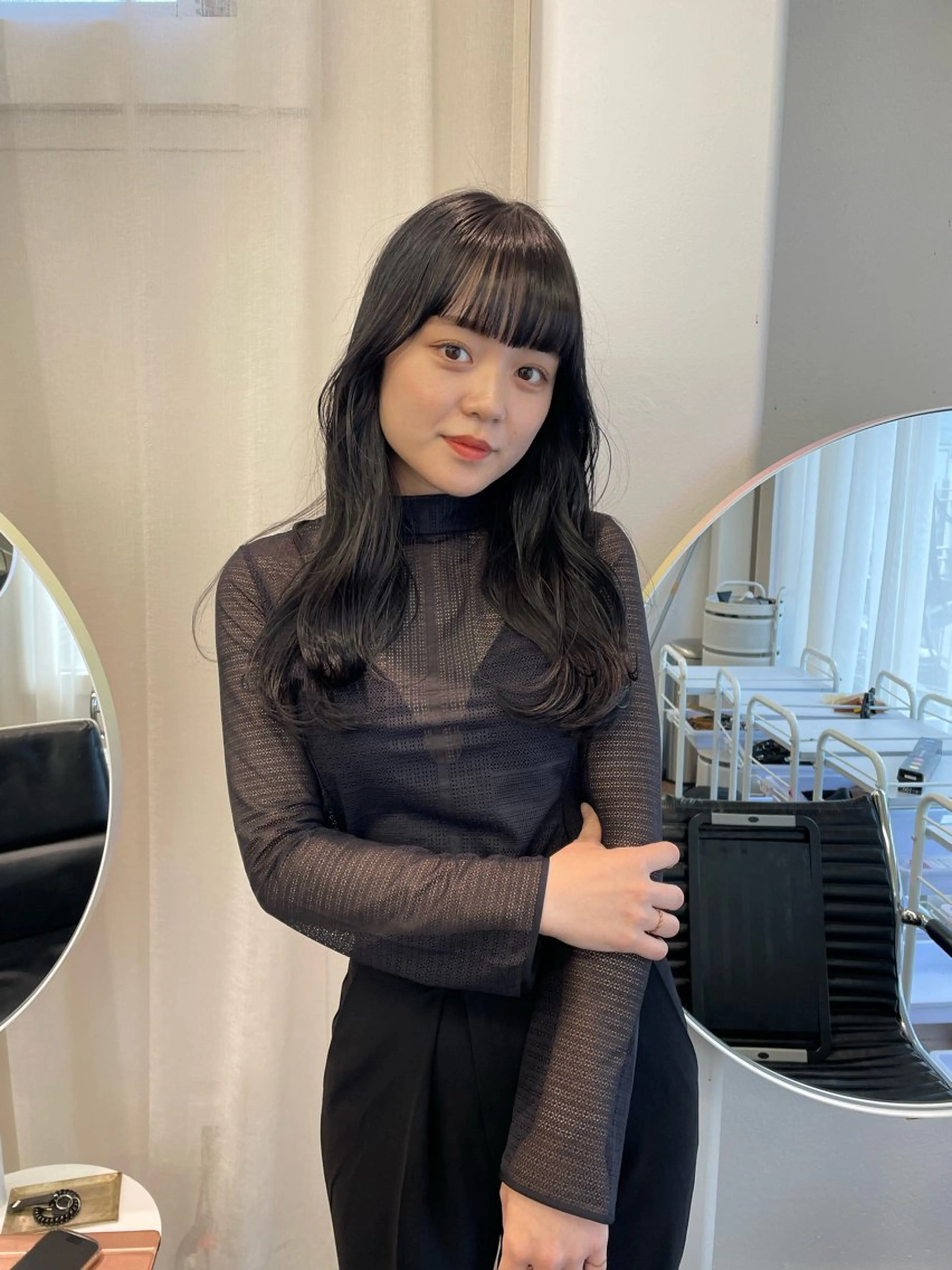 ロング カラー トリートメント トリートメント レイヤーカット🎀 kanaのヘアスタイル