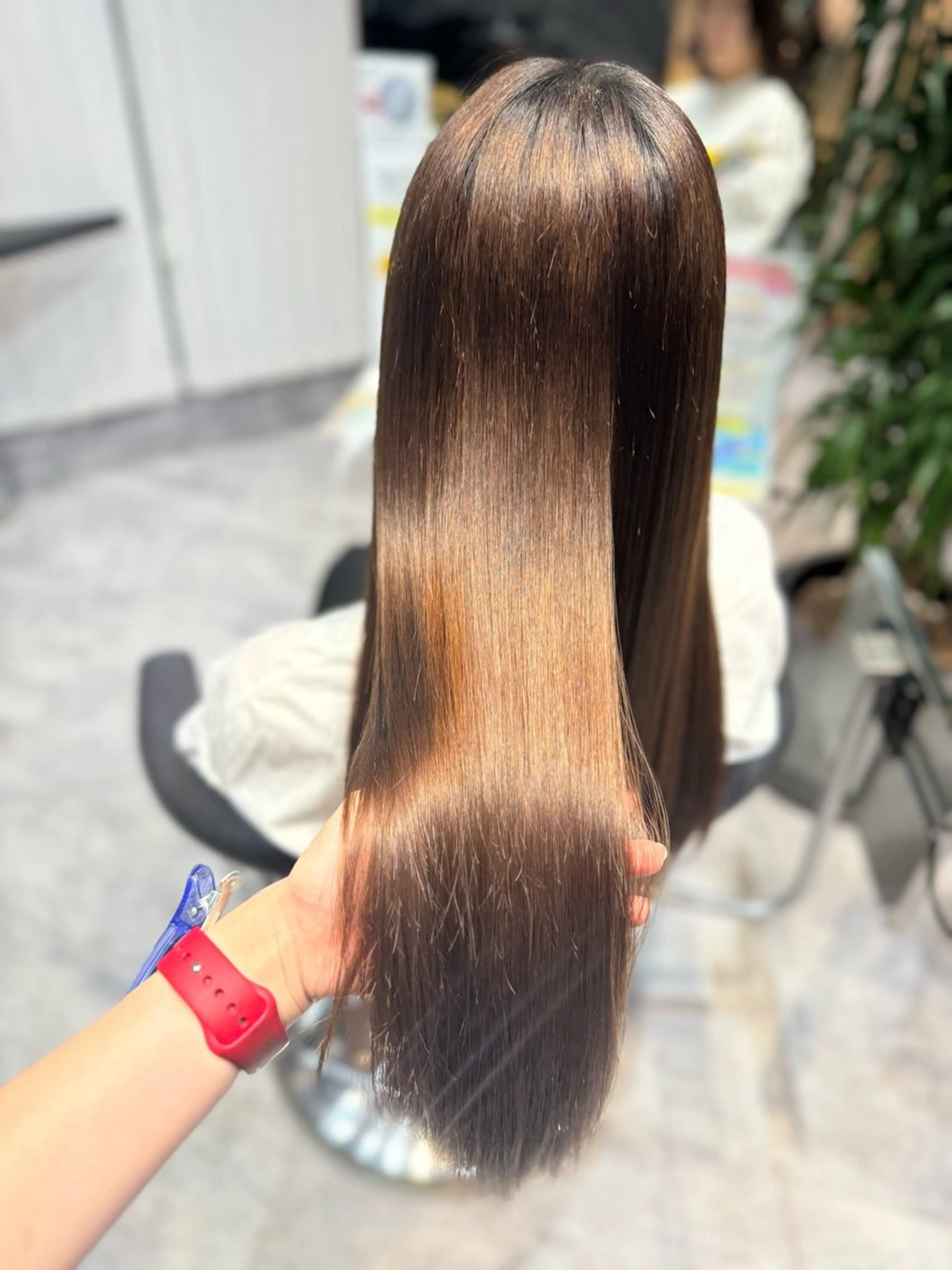 ロング 酸性ストレート 韓国艶髪/透明感 カラー/ひなののヘアスタイル