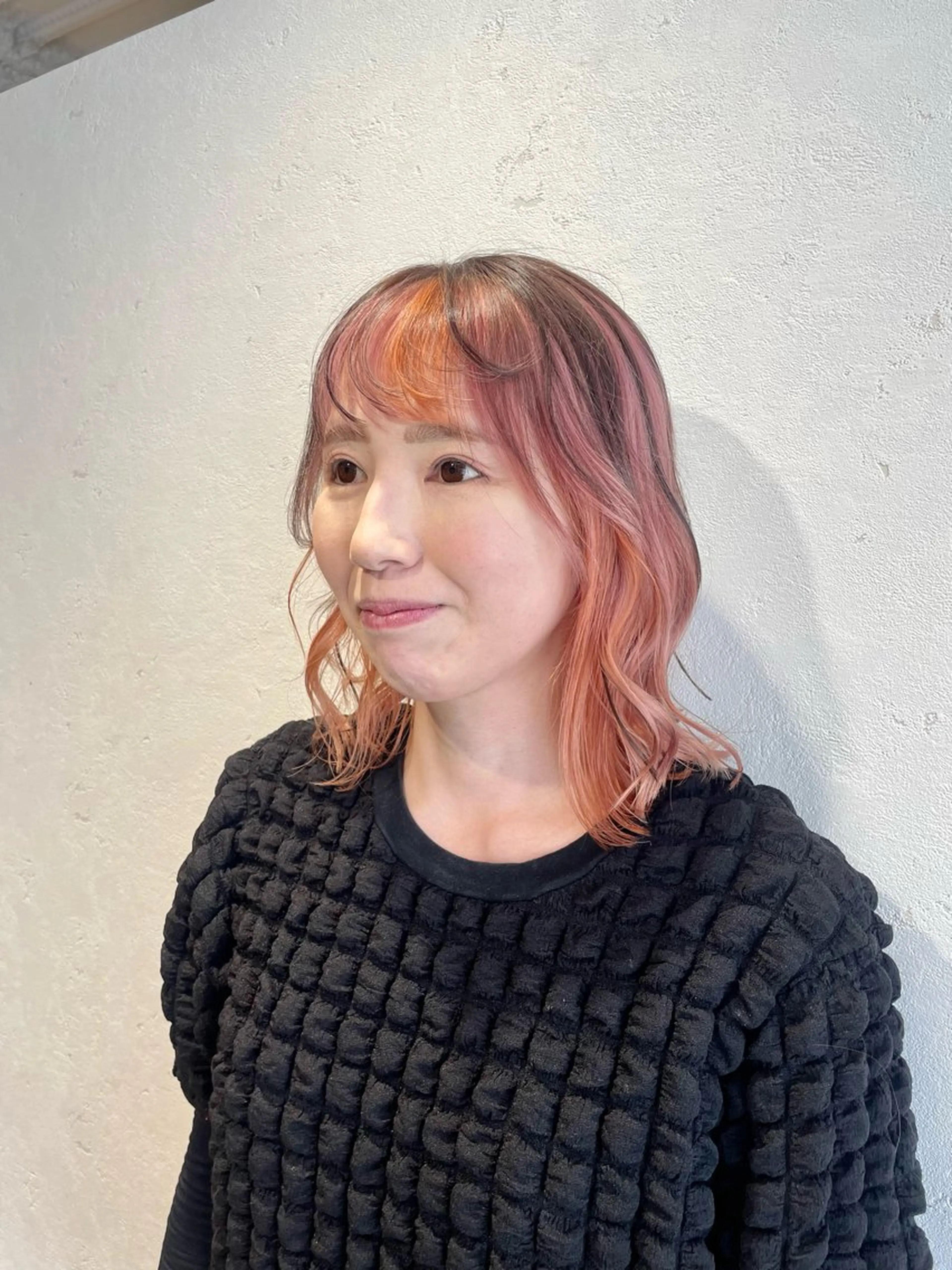 ミディアム 前田 菜奈子のヘアスタイル