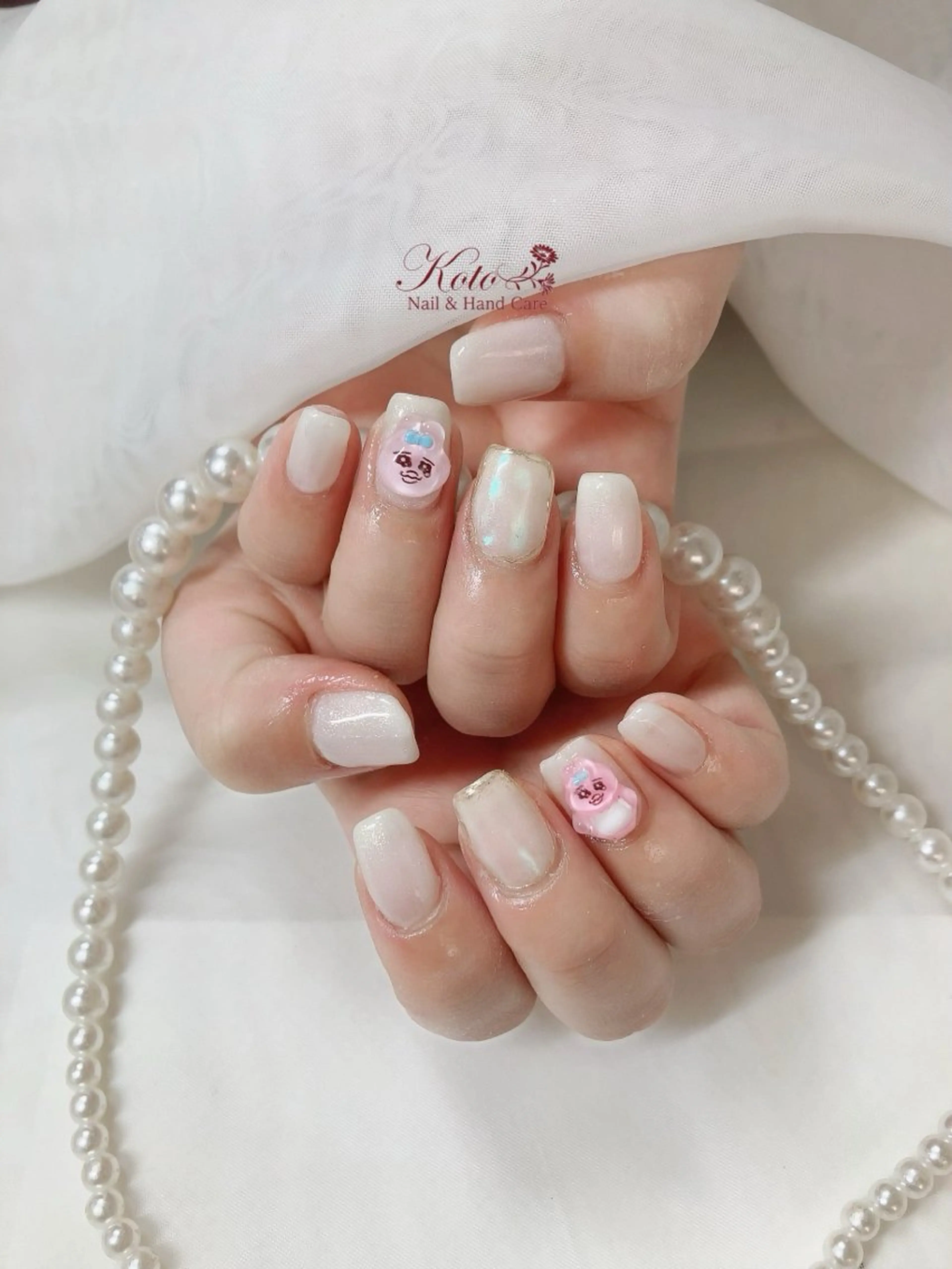ネイル 長さ出し ジェルネイル 持ち込み ニュアンスネイル 赤色 ハンドネイル Nail Salon KOTOのネイルデザイン