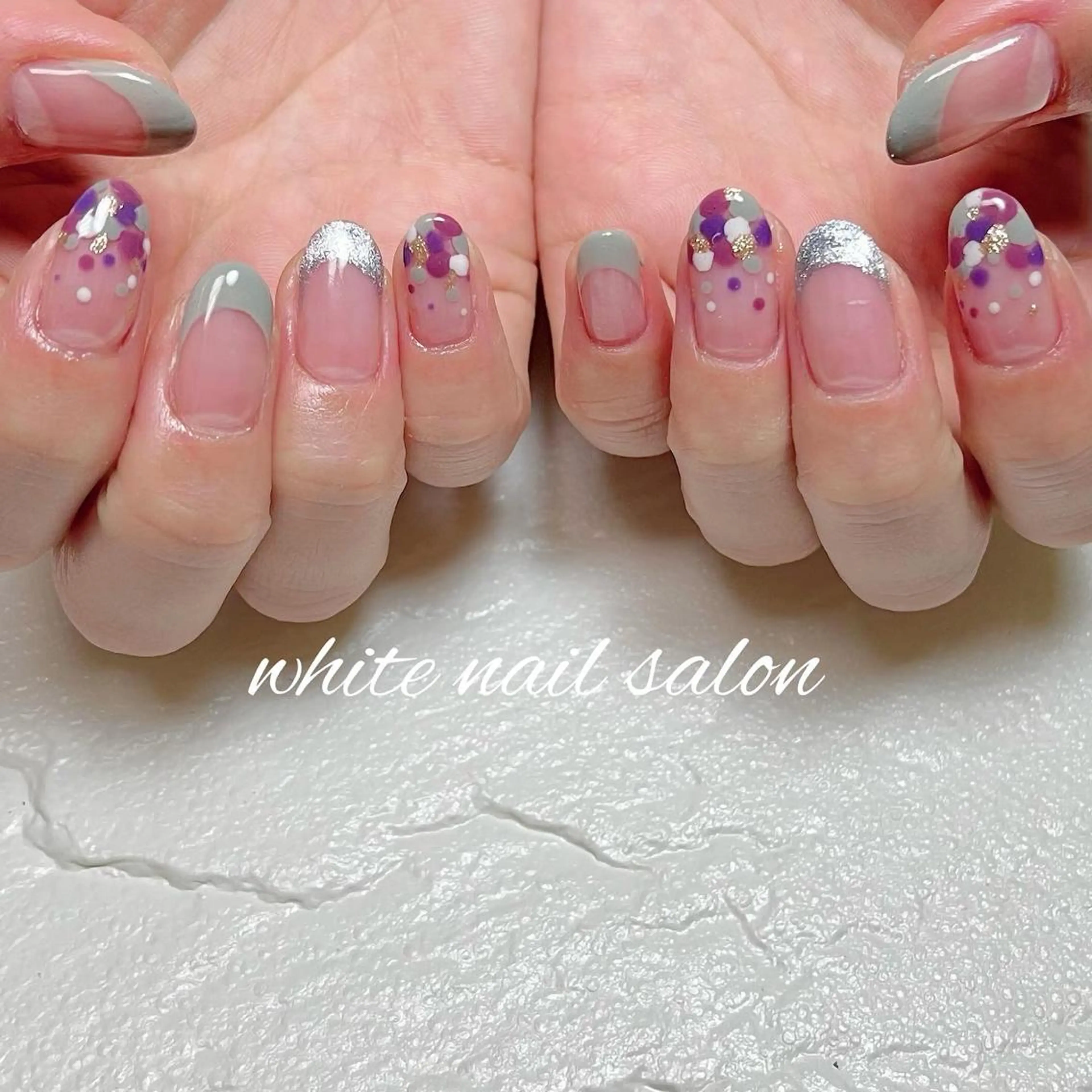 ネイル フットネイル ジェルネイル ハードジェル ラメ(グリッター) 持ち込み ハンドネイル white nail salonのネイルデザイン