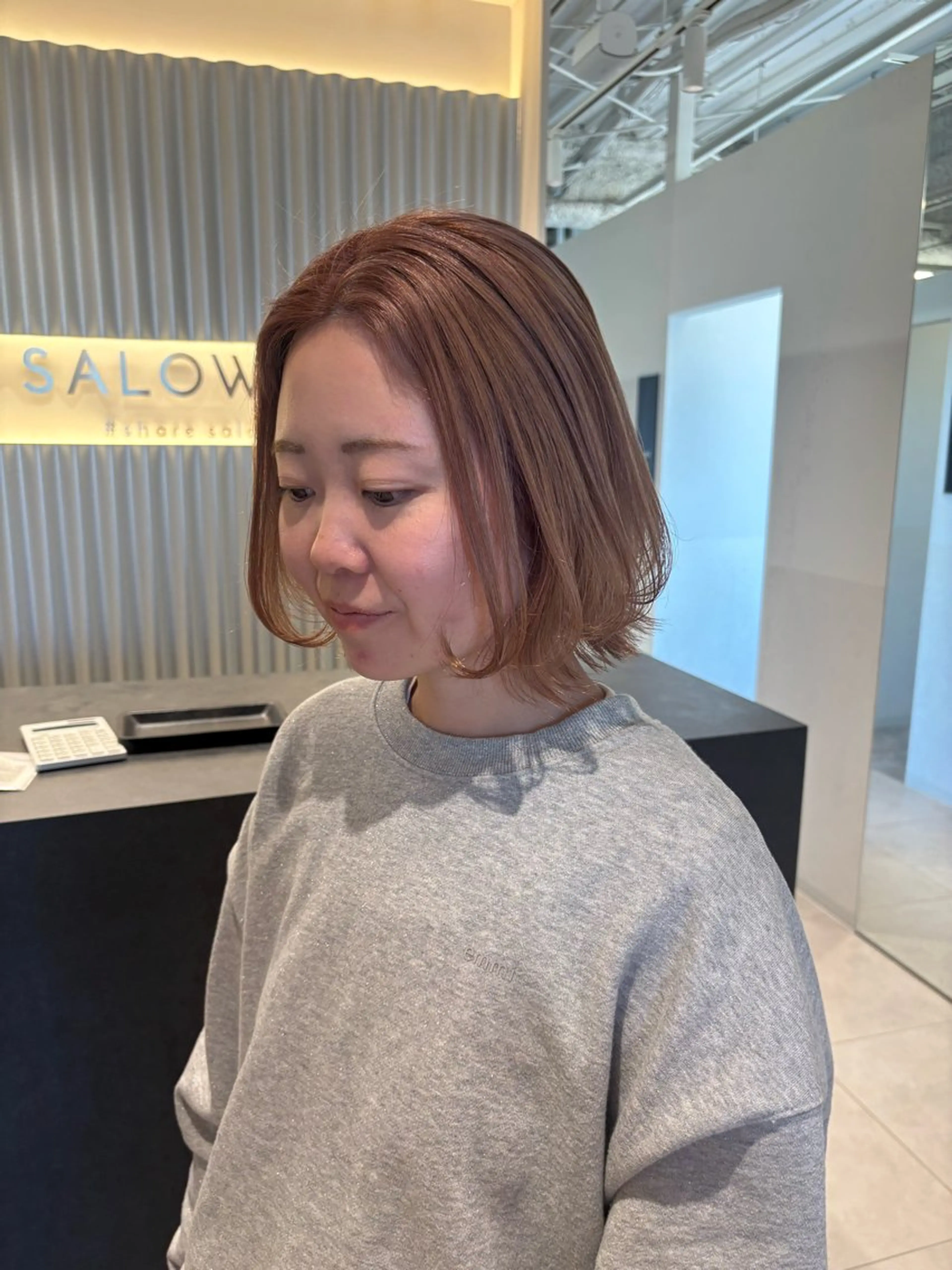 ショート カラー ヘアアレンジ ベージュカラー ピンクカラー ピンクベージュ カット ヘアカラー トリートメント ヘッドスパ 押切 響　のヘアスタイル